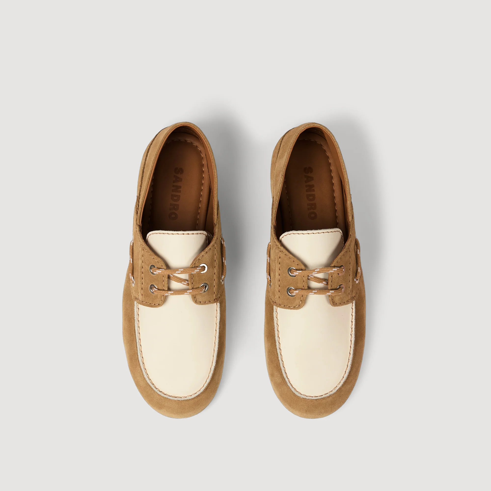Sene Suede Boat Shoes Beige - Image 4