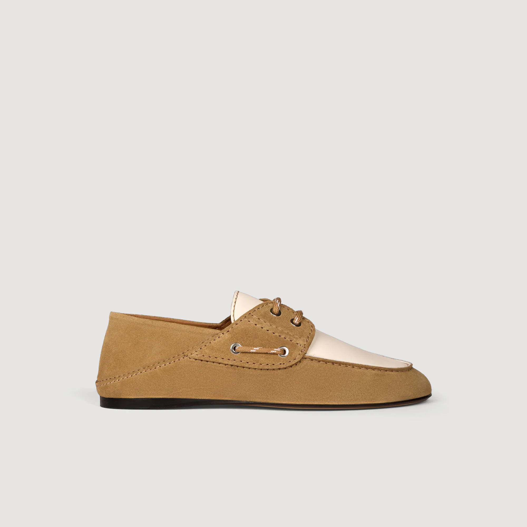 Sene Suede Boat Shoes Beige - Image 5