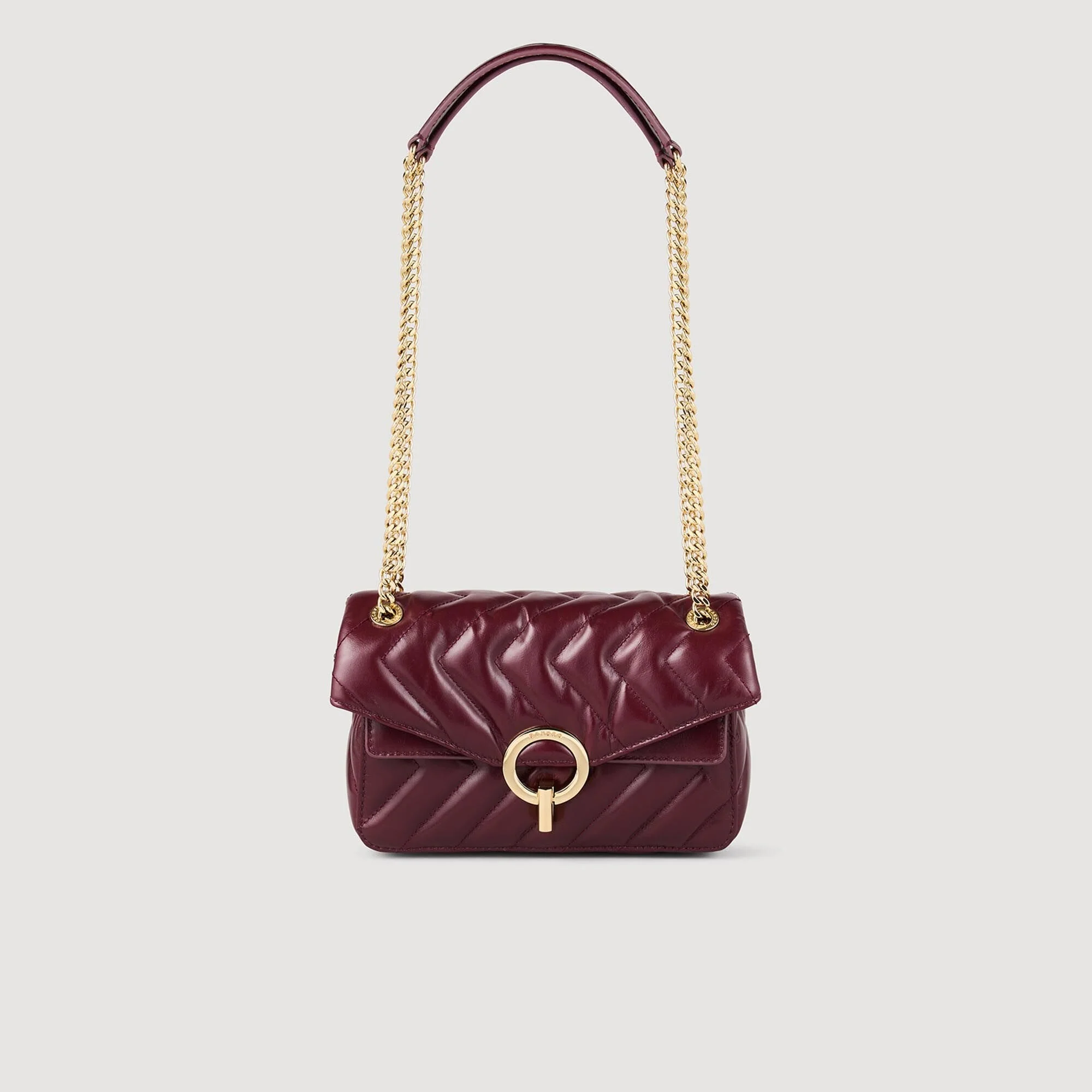 Yza Pm Yza Small Plain Leather Bag Bordeaux - Image 2