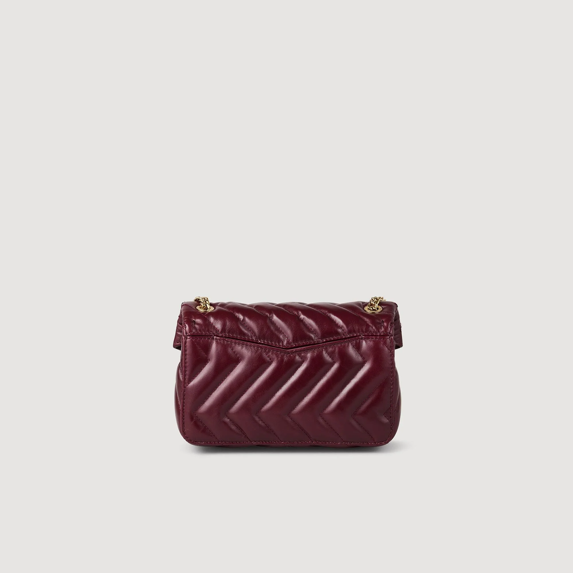 Yza Pm Yza Small Plain Leather Bag Bordeaux - Image 4