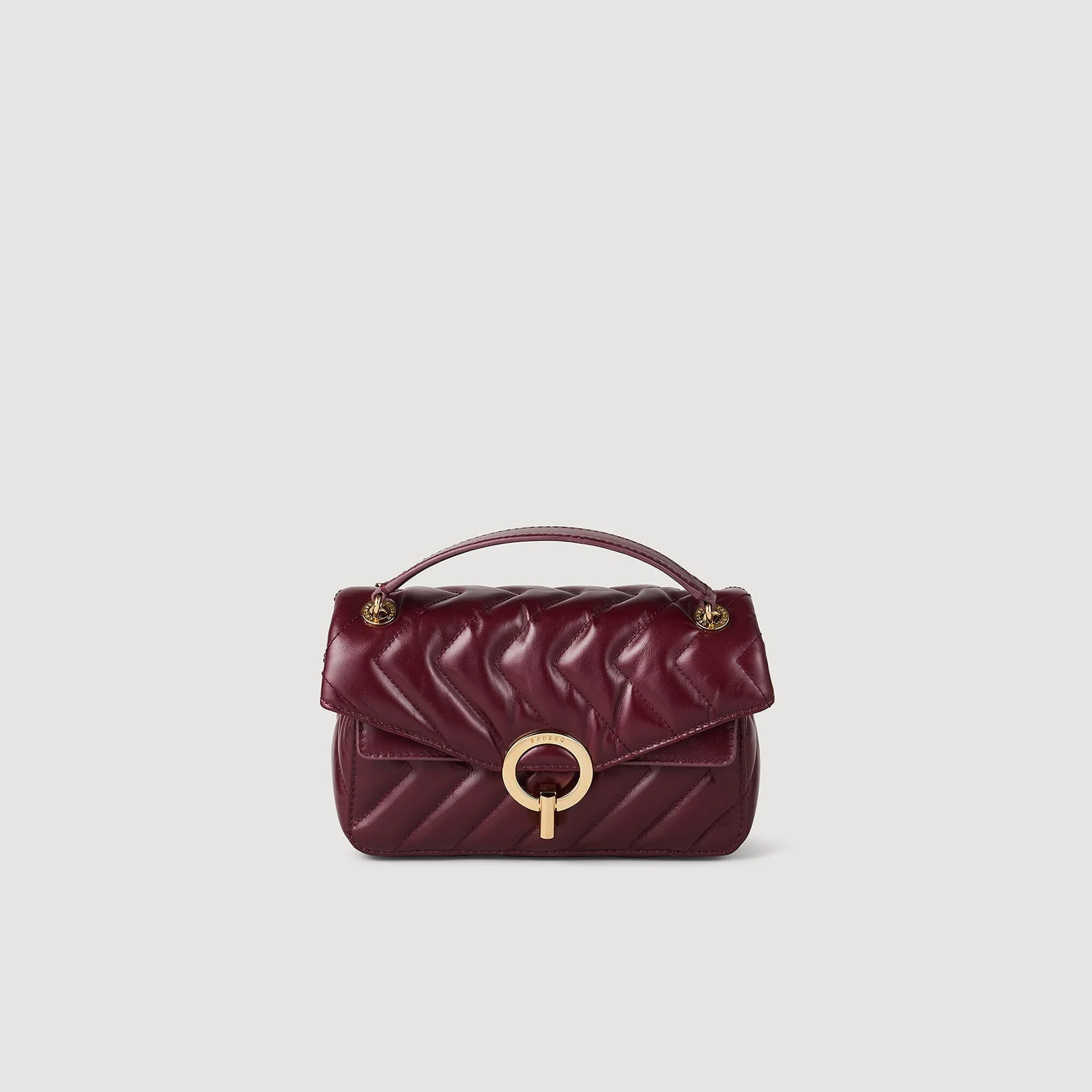 Yza Pm Yza Small Plain Leather Bag Bordeaux - Image 6