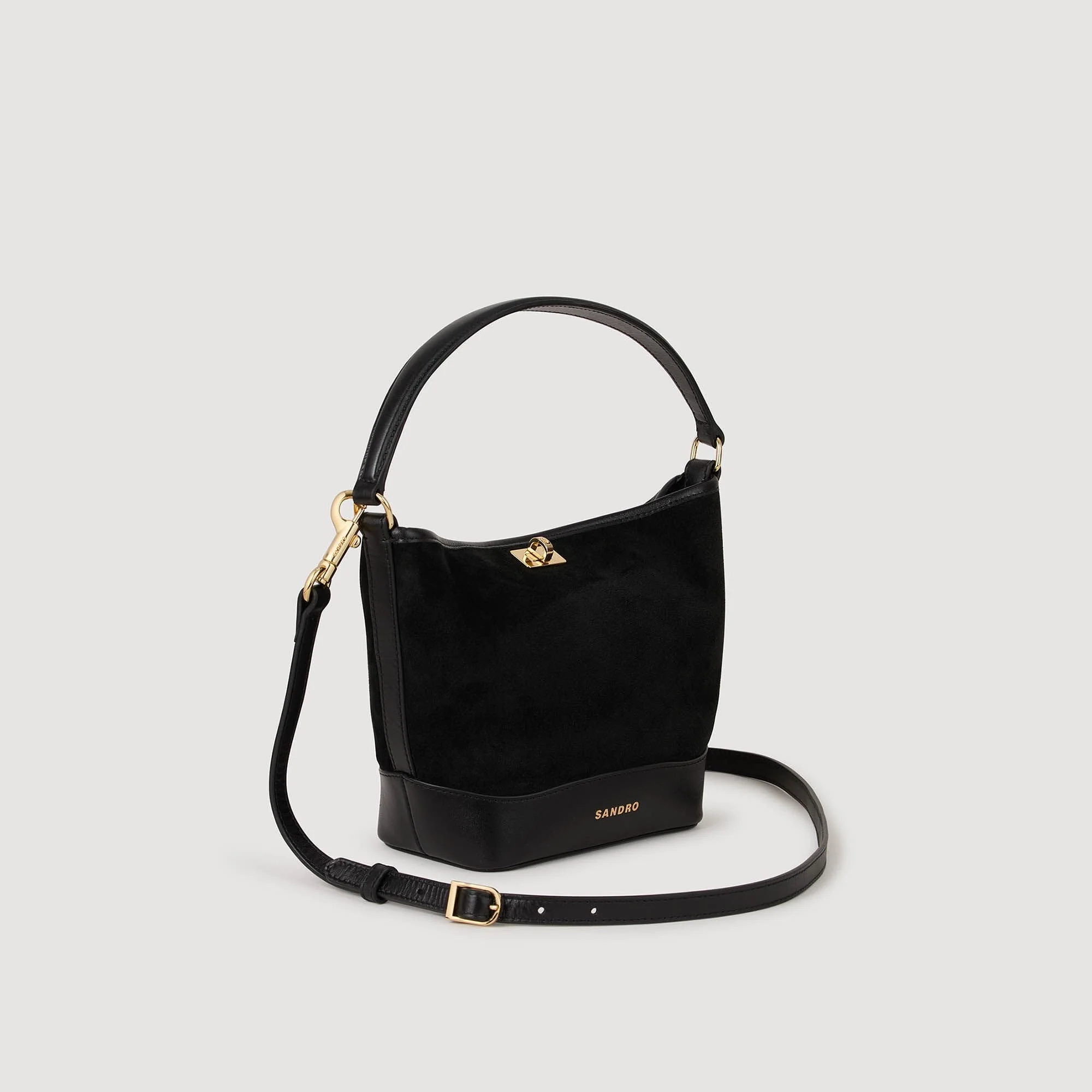 Mini Tangoso Mini Tangoso Suede And Leather Bag Black - Image 2