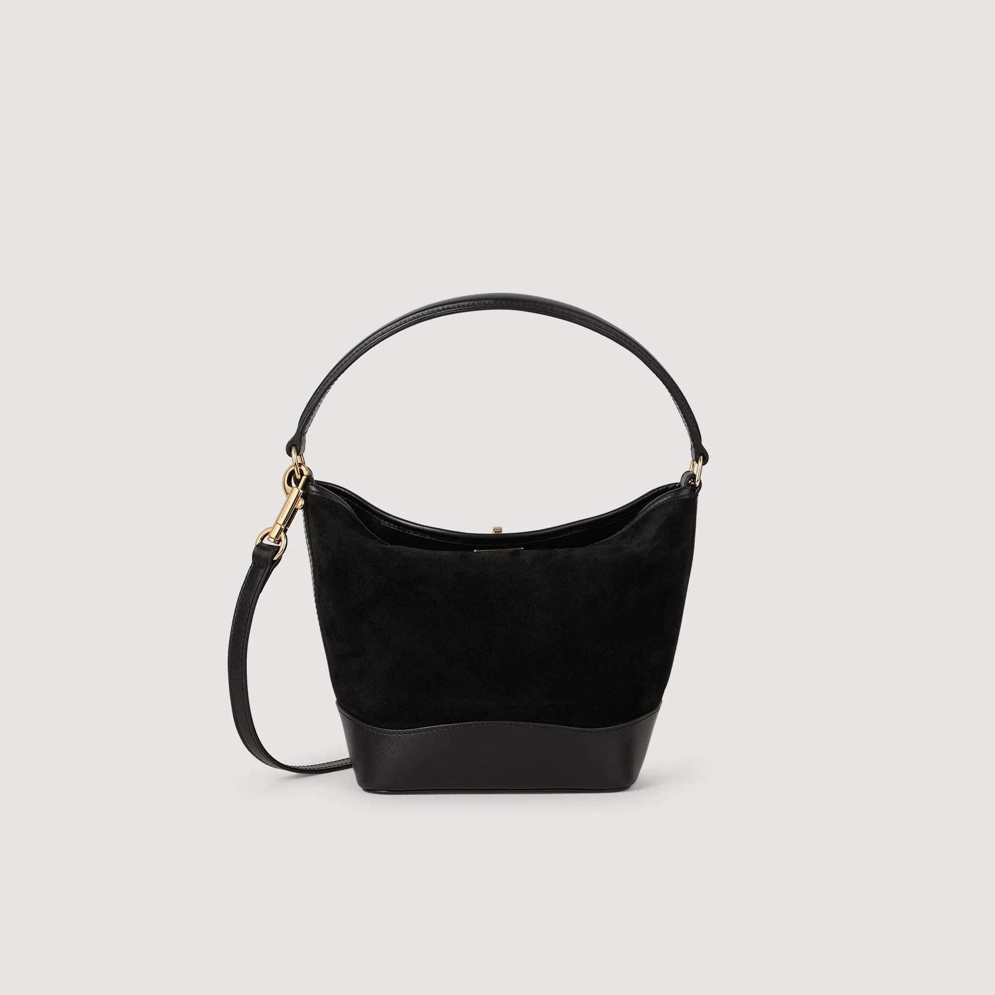 Mini Tangoso Mini Tangoso Suede And Leather Bag Black - Image 3
