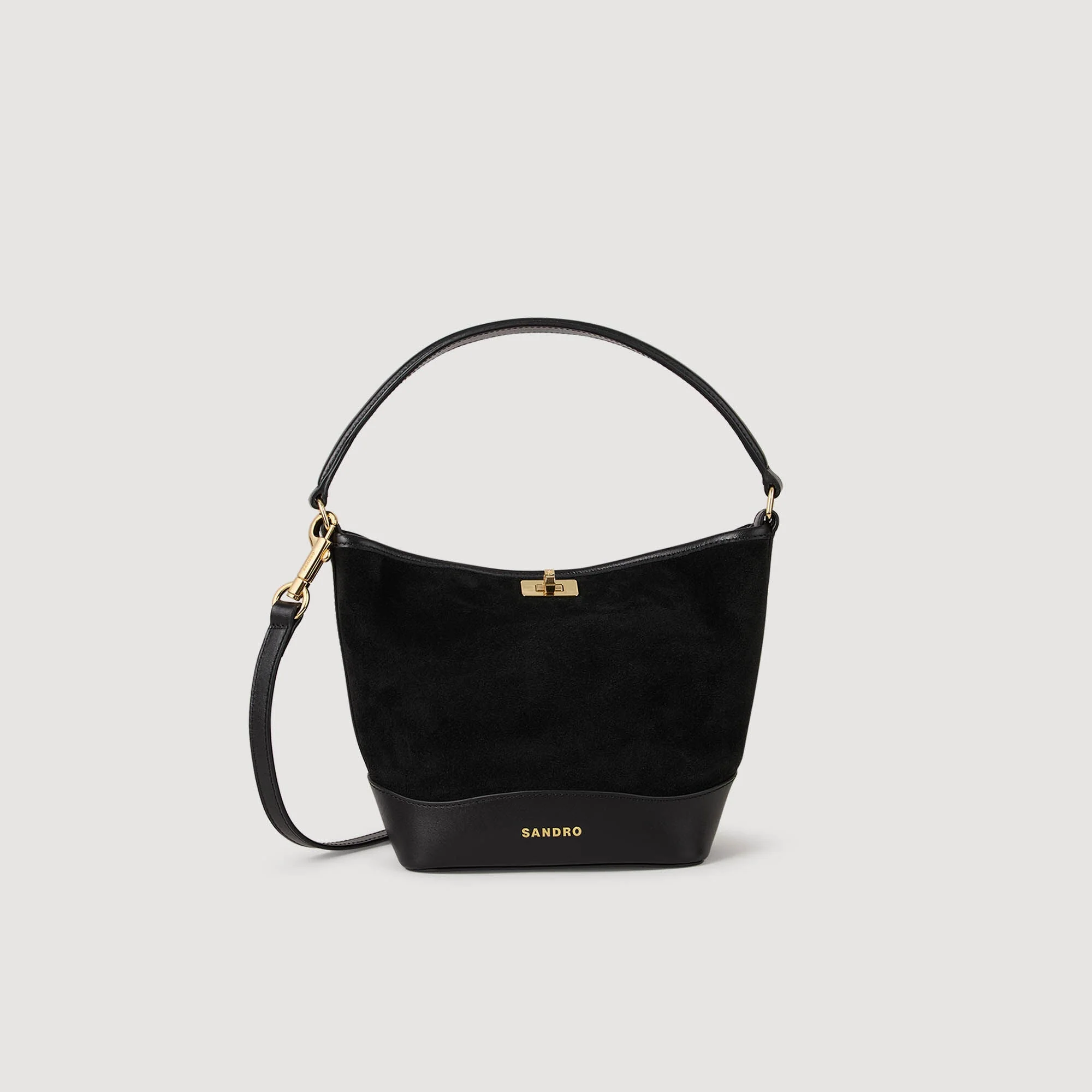Mini Tangoso Mini Tangoso Suede And Leather Bag Black - Image 5