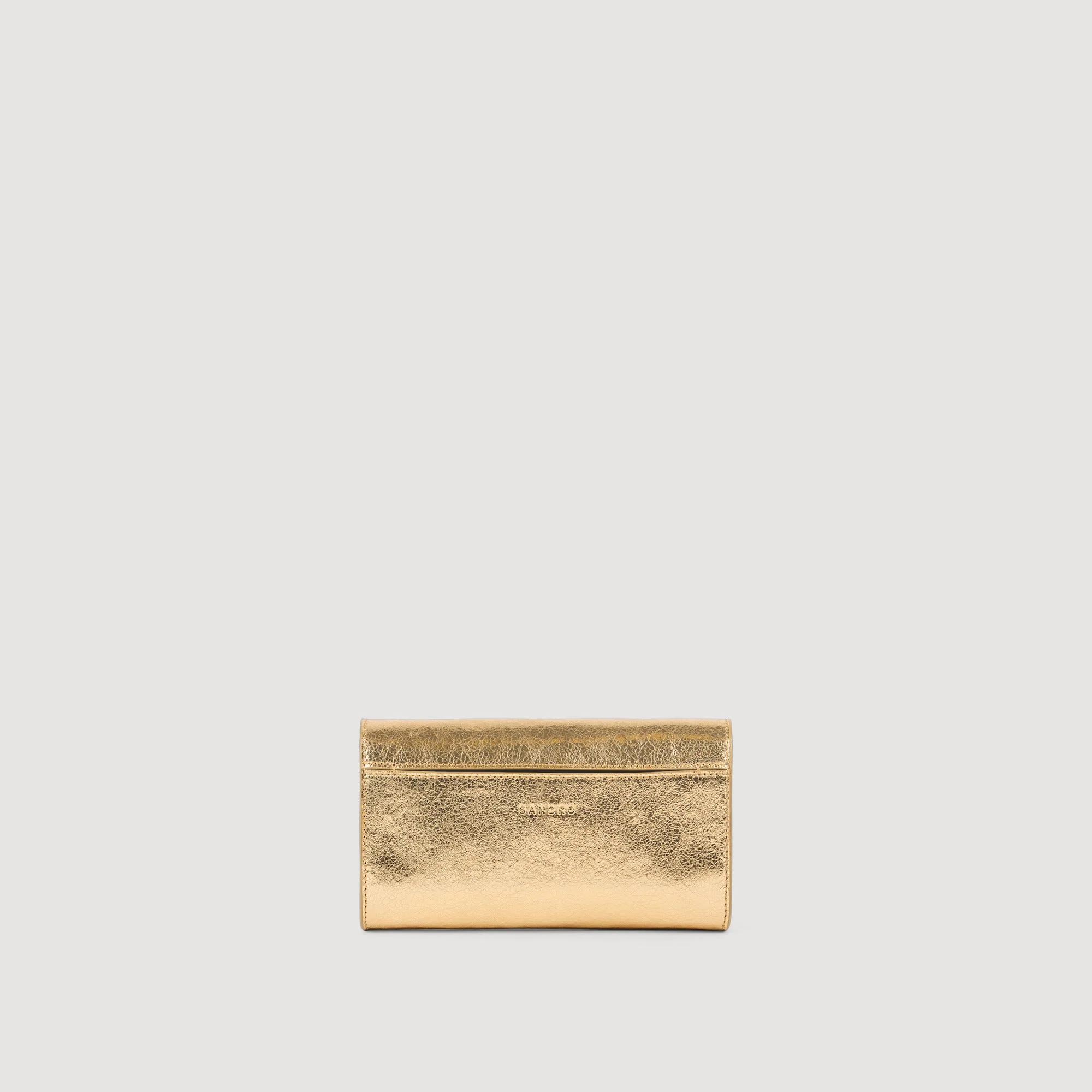 Le Mambo Pocket Mambo Metallic Leather Clutch Gold - Image 5