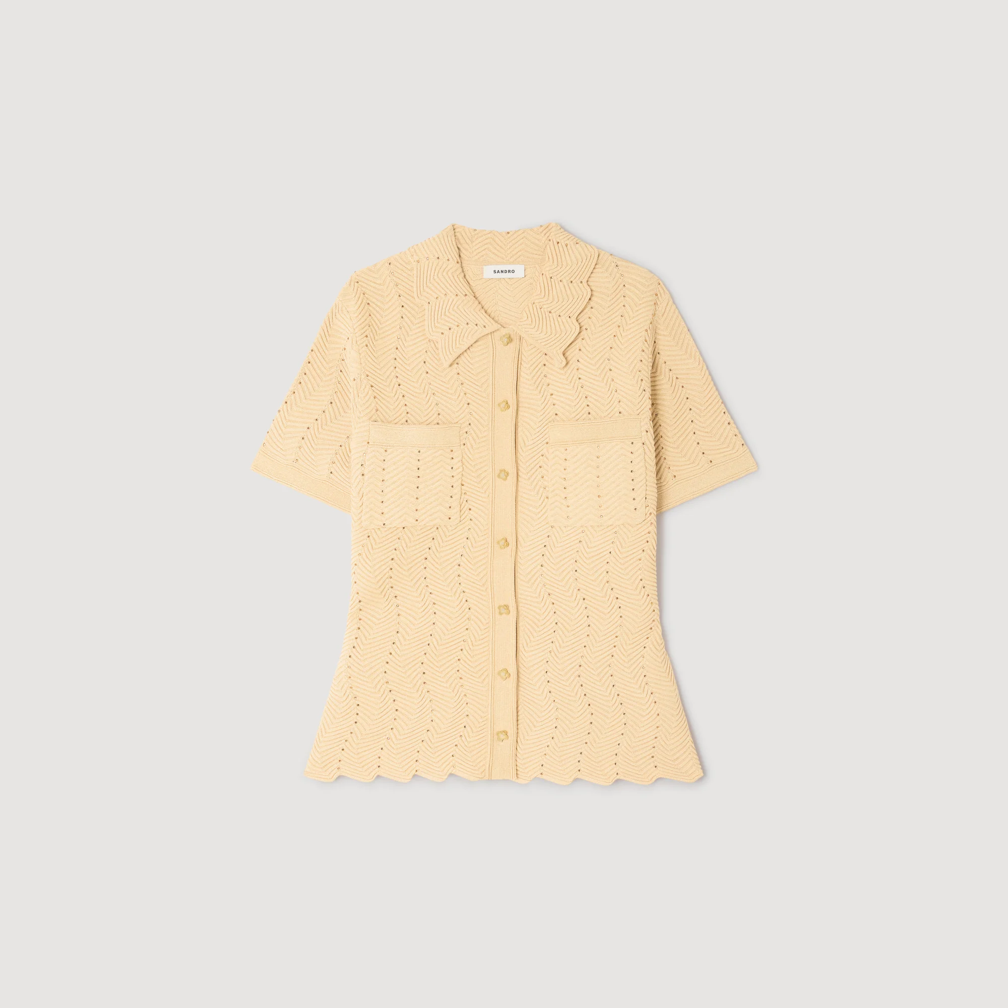 Lola Strass Cardigan Gold - Image 6