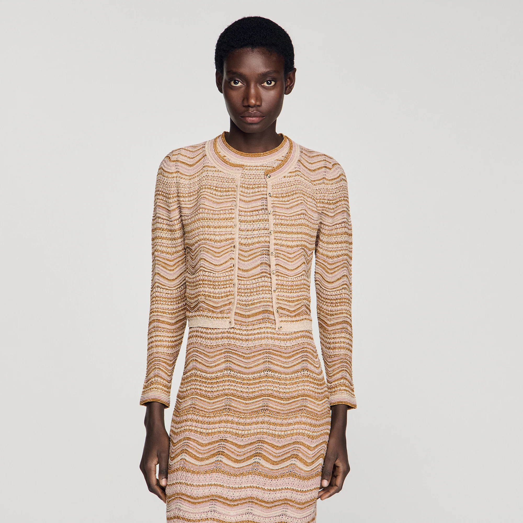 Raffaelo Decorative Knit Cardigan Brown - Image 4
