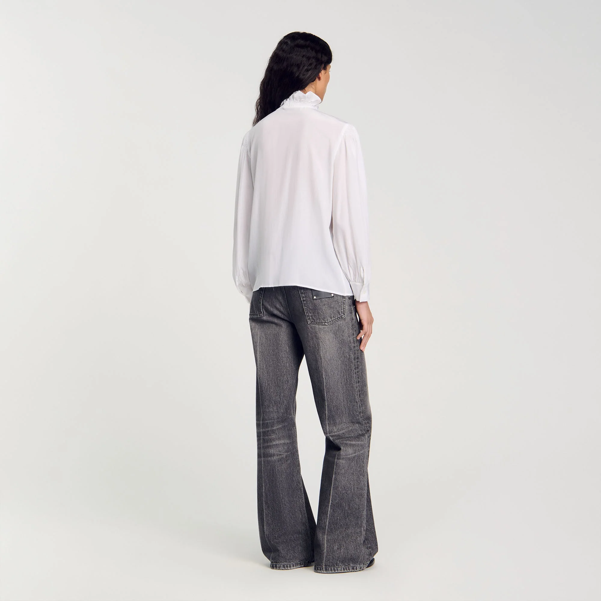 Lisandro Floaty Silk Shirt White - Image 5
