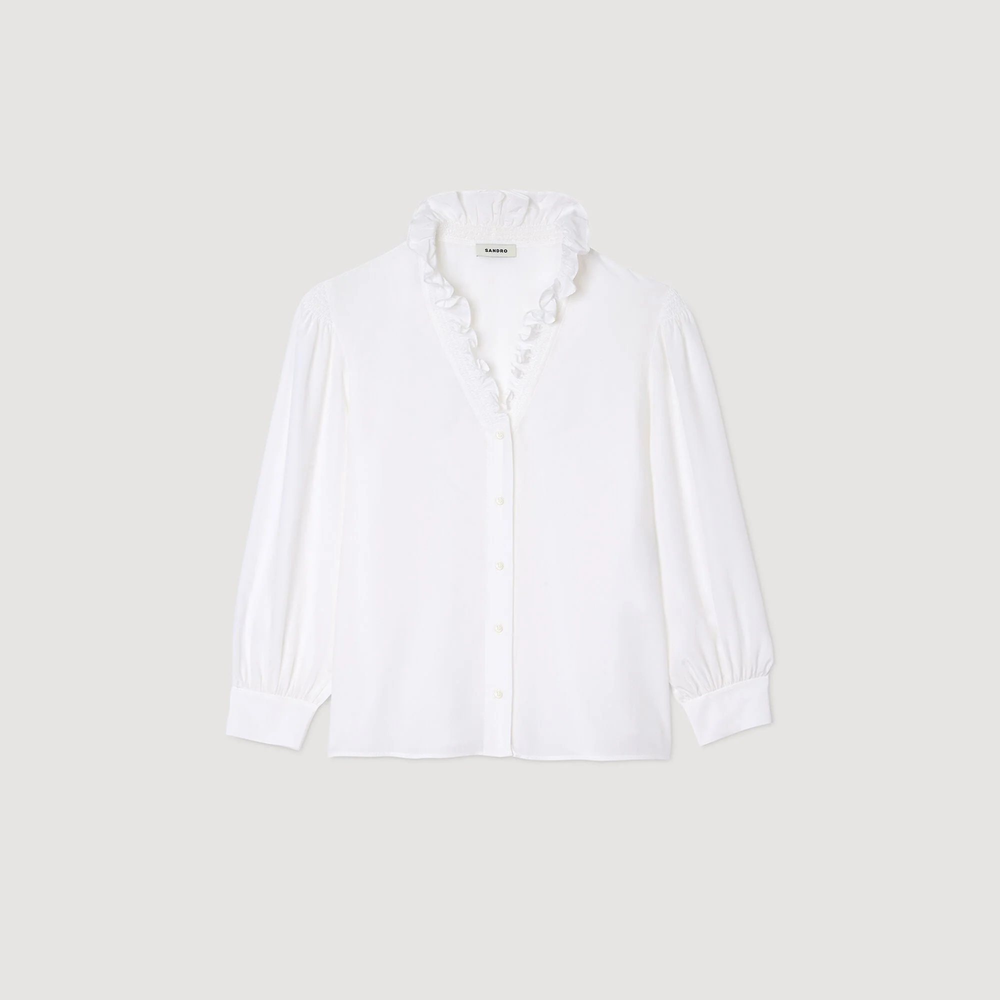 Lisandro Floaty Silk Shirt White - Image 6