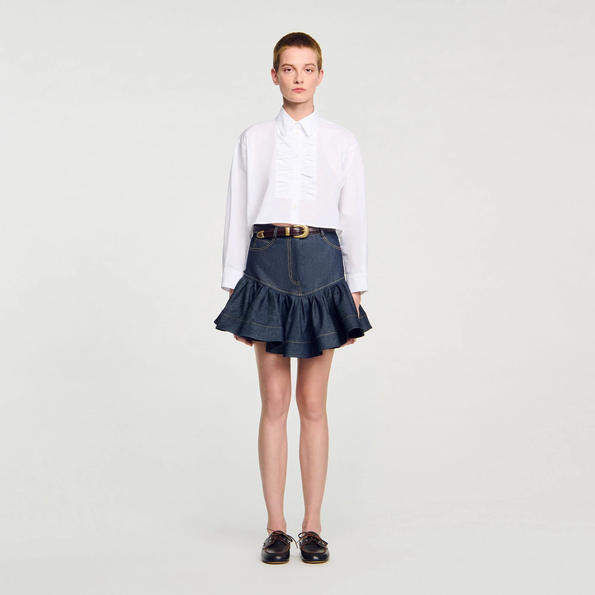 Noeuela Cropped Shirt With Bow Details White - Image 2