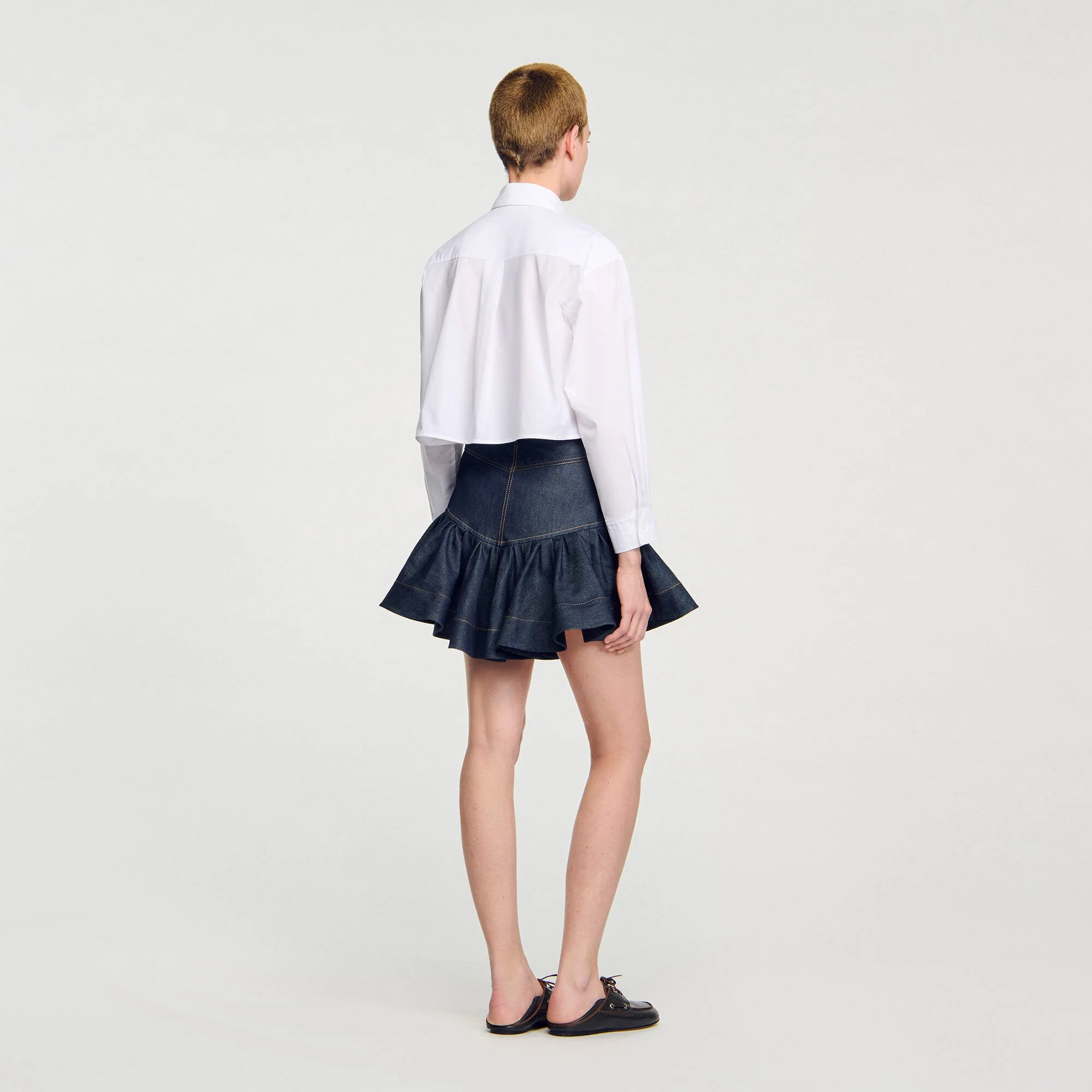 Noeuela Cropped Shirt With Bow Details White - Image 5