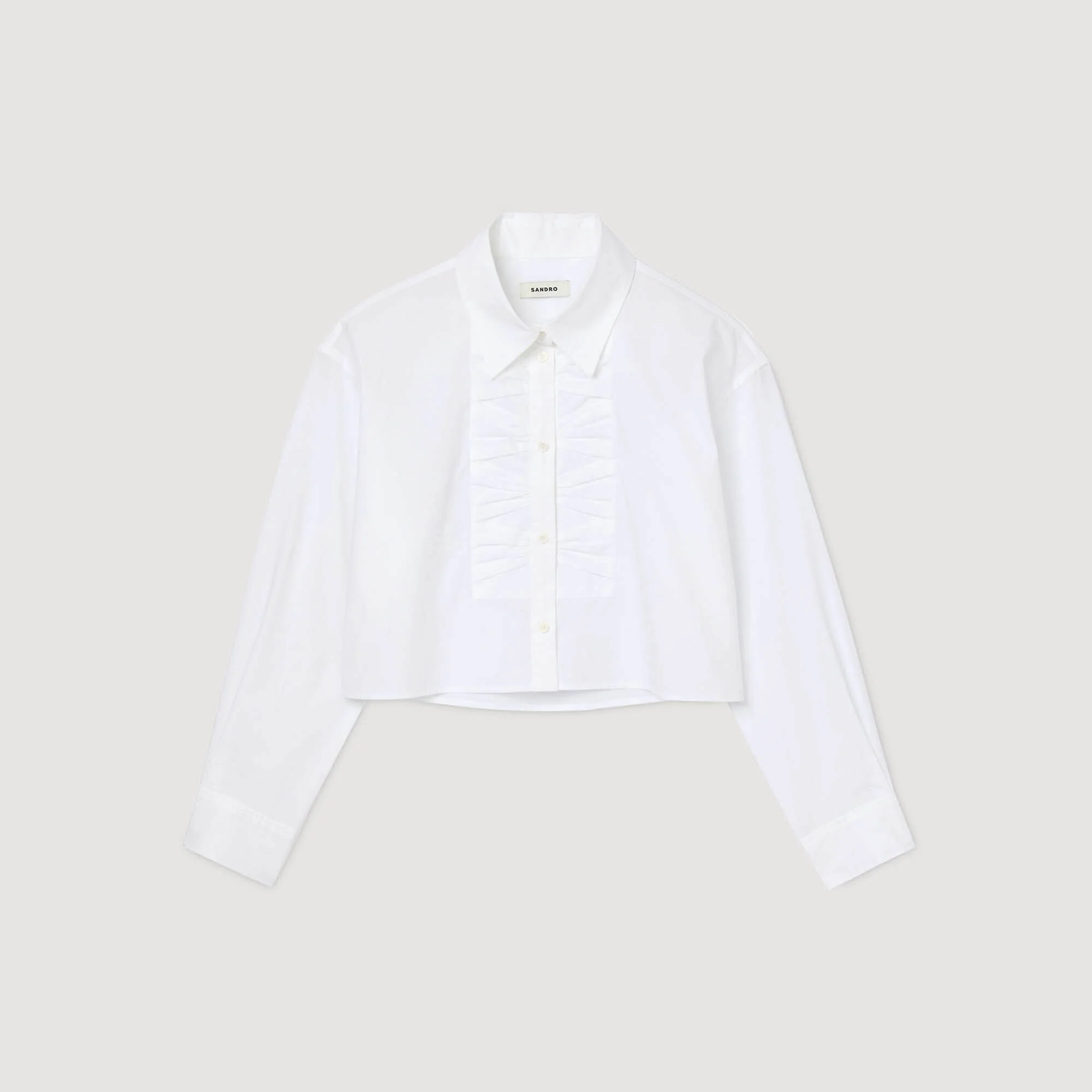 Noeuela Cropped Shirt With Bow Details White - Image 6