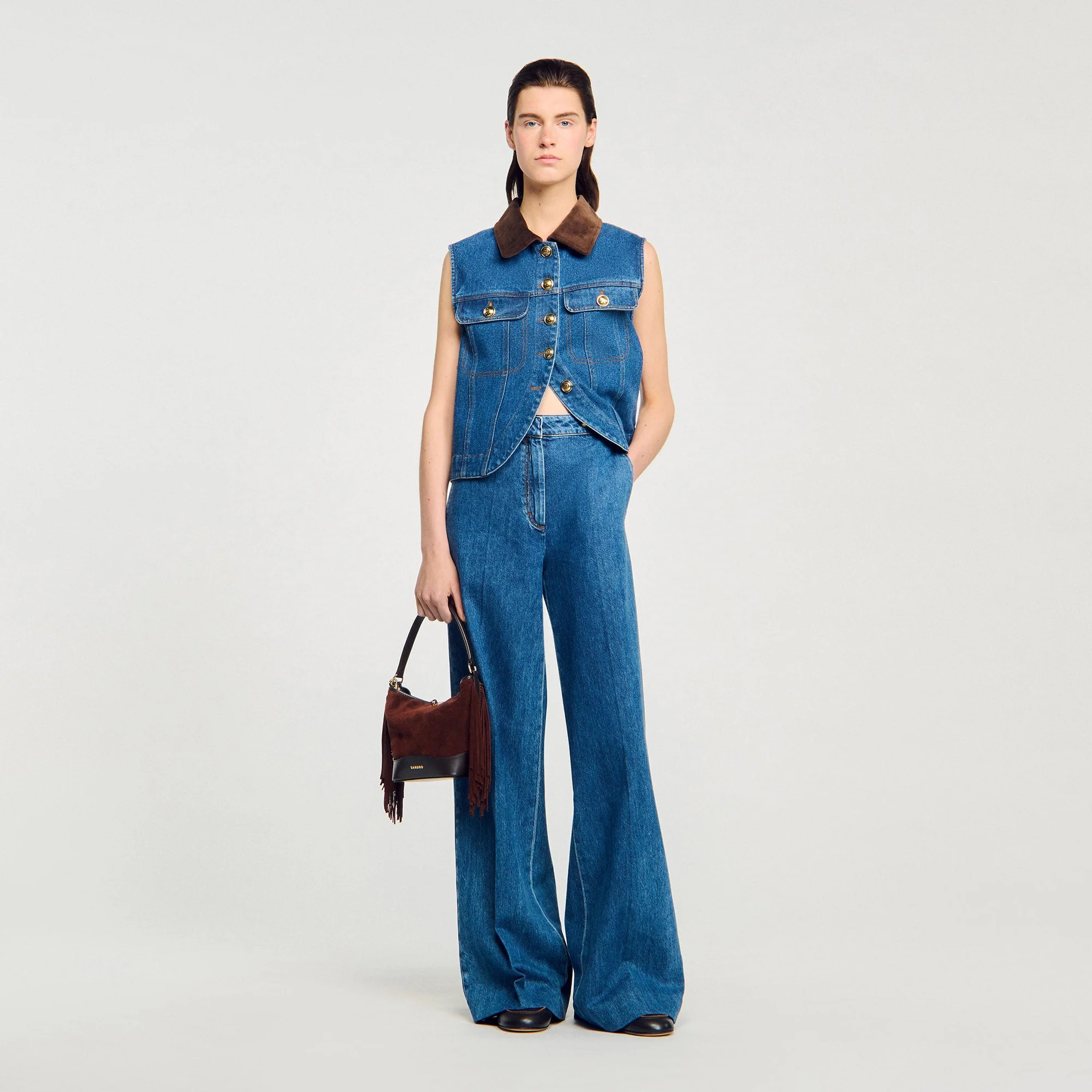 Athenes Wide-Leg Jeans Blue Jean