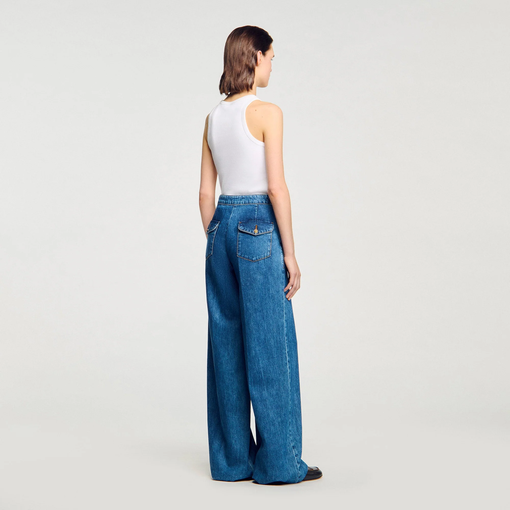 Athenes Wide-Leg Jeans Blue Jean - Image 3