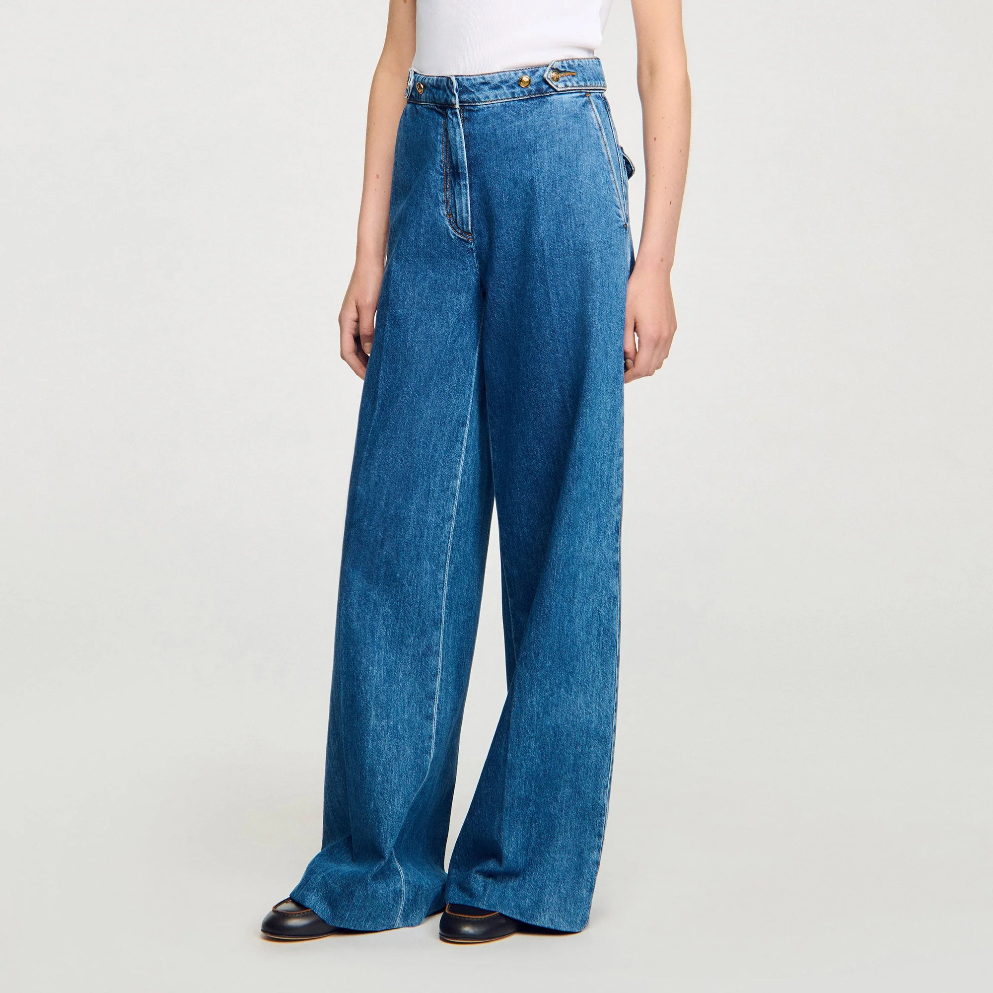 Athenes Wide-Leg Jeans Blue Jean - Image 4