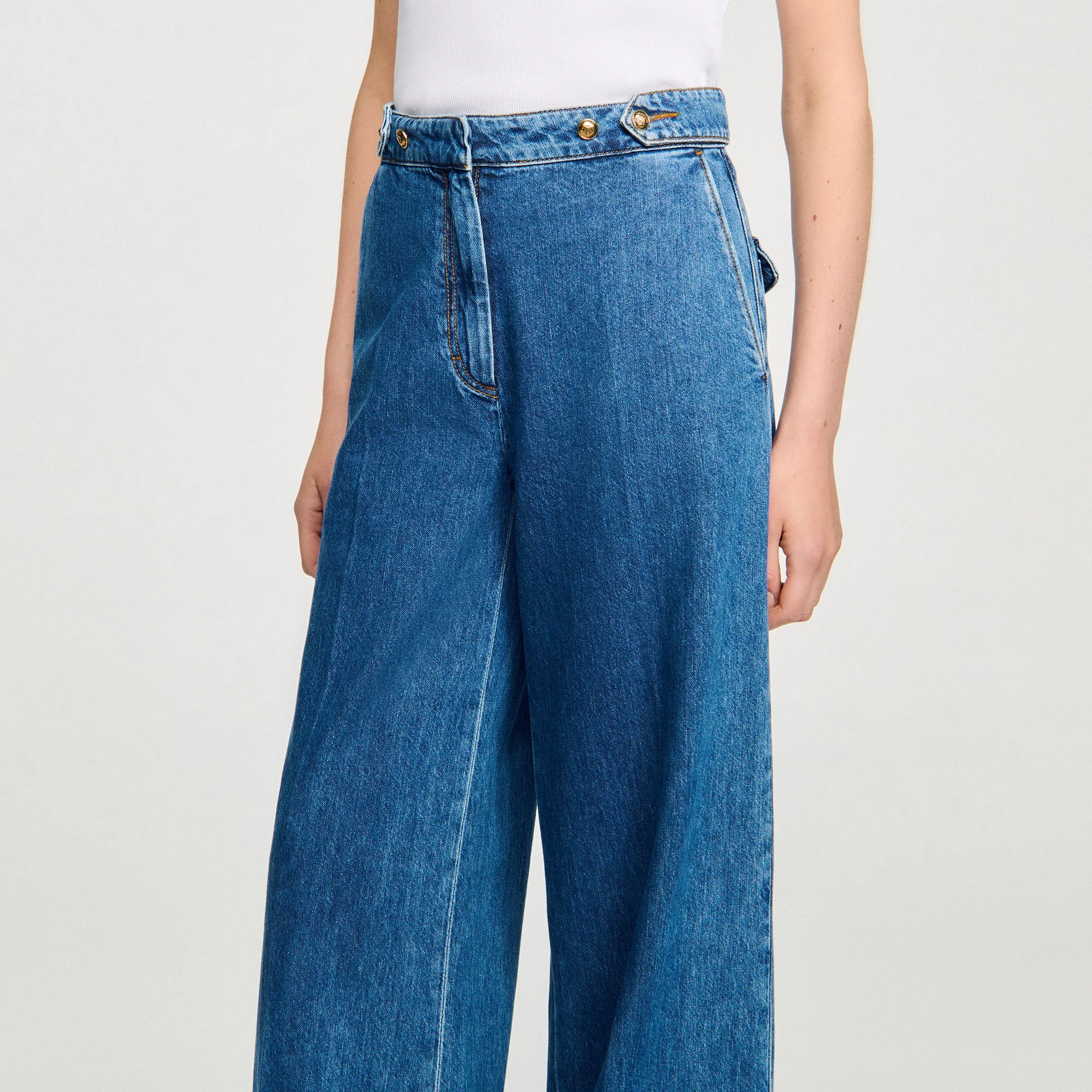 Athenes Wide-Leg Jeans Blue Jean - Image 5