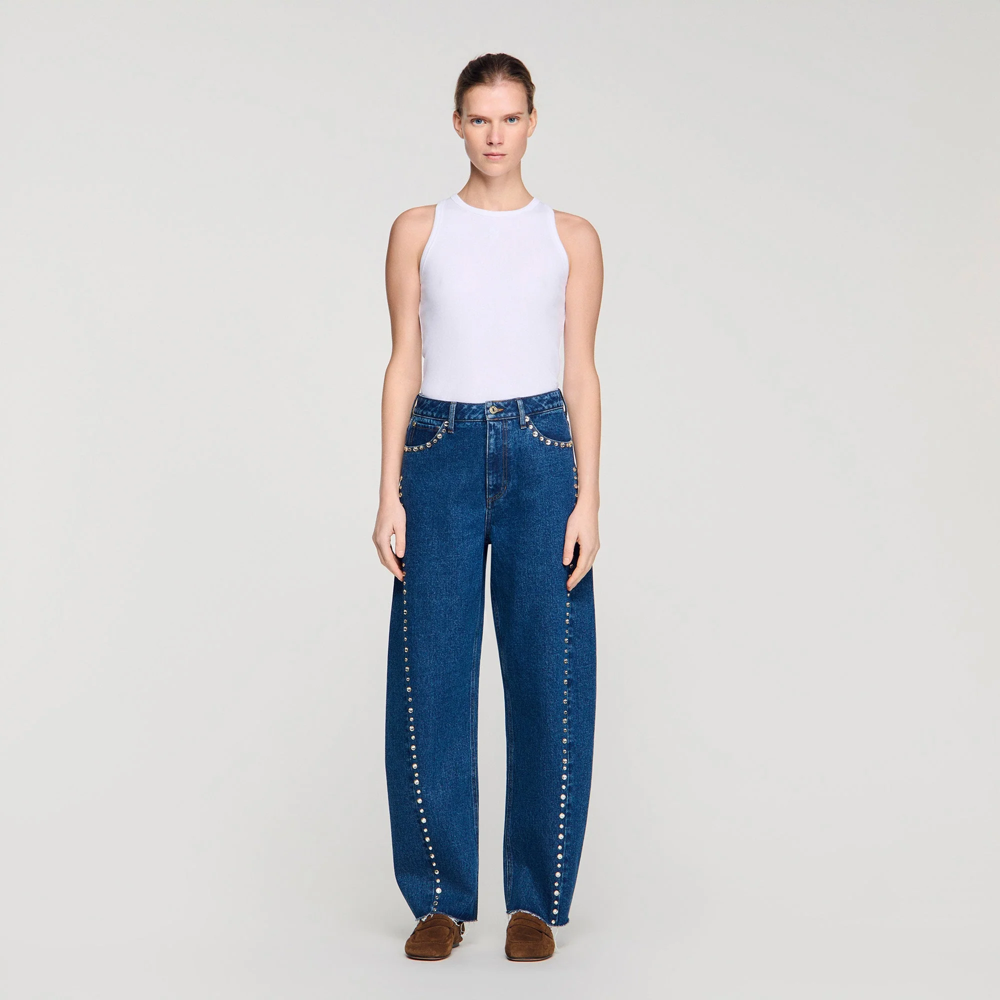 Tomy Rhinestone Barrel Jeans Blue Jean - Image 2