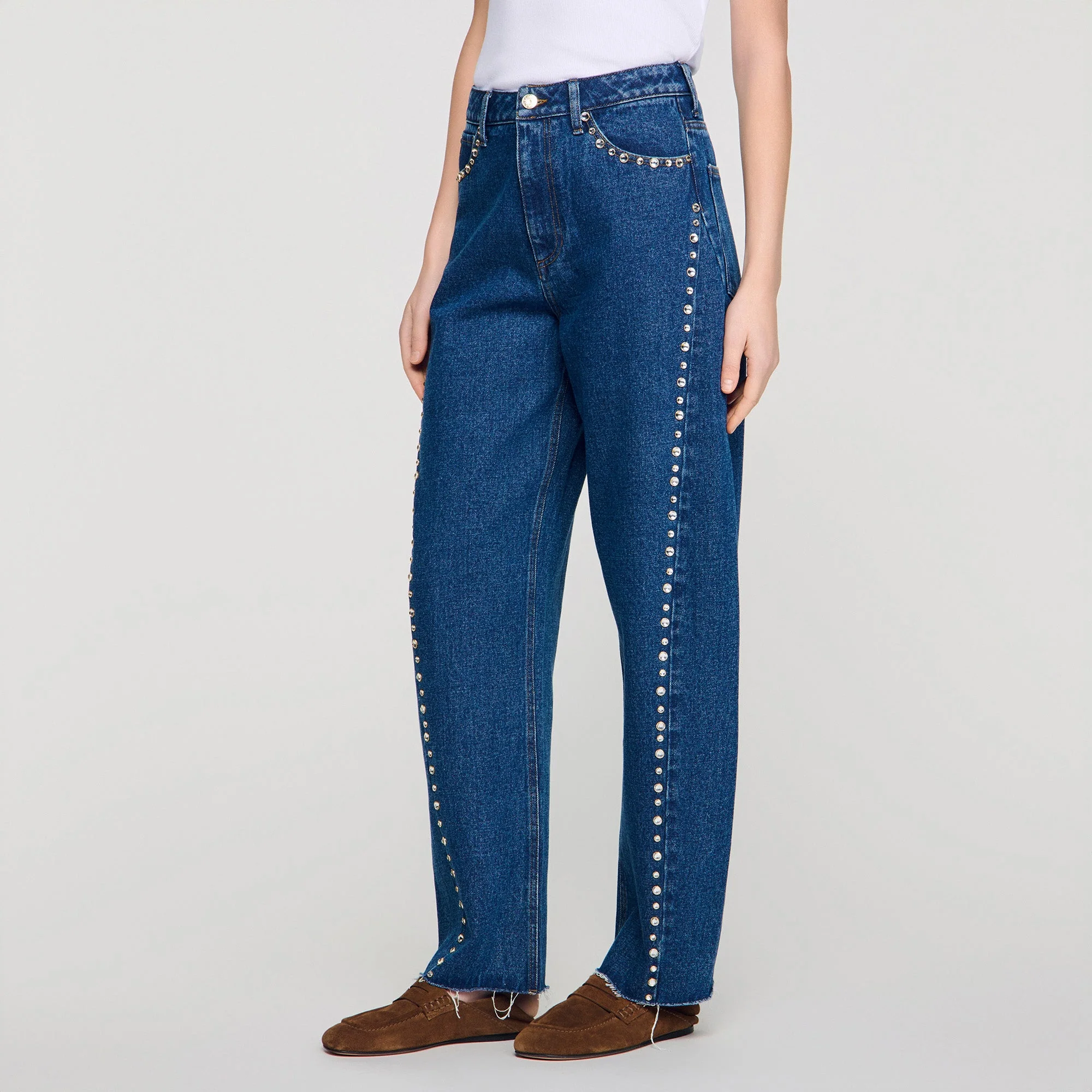 Tomy Rhinestone Barrel Jeans Blue Jean - Image 4