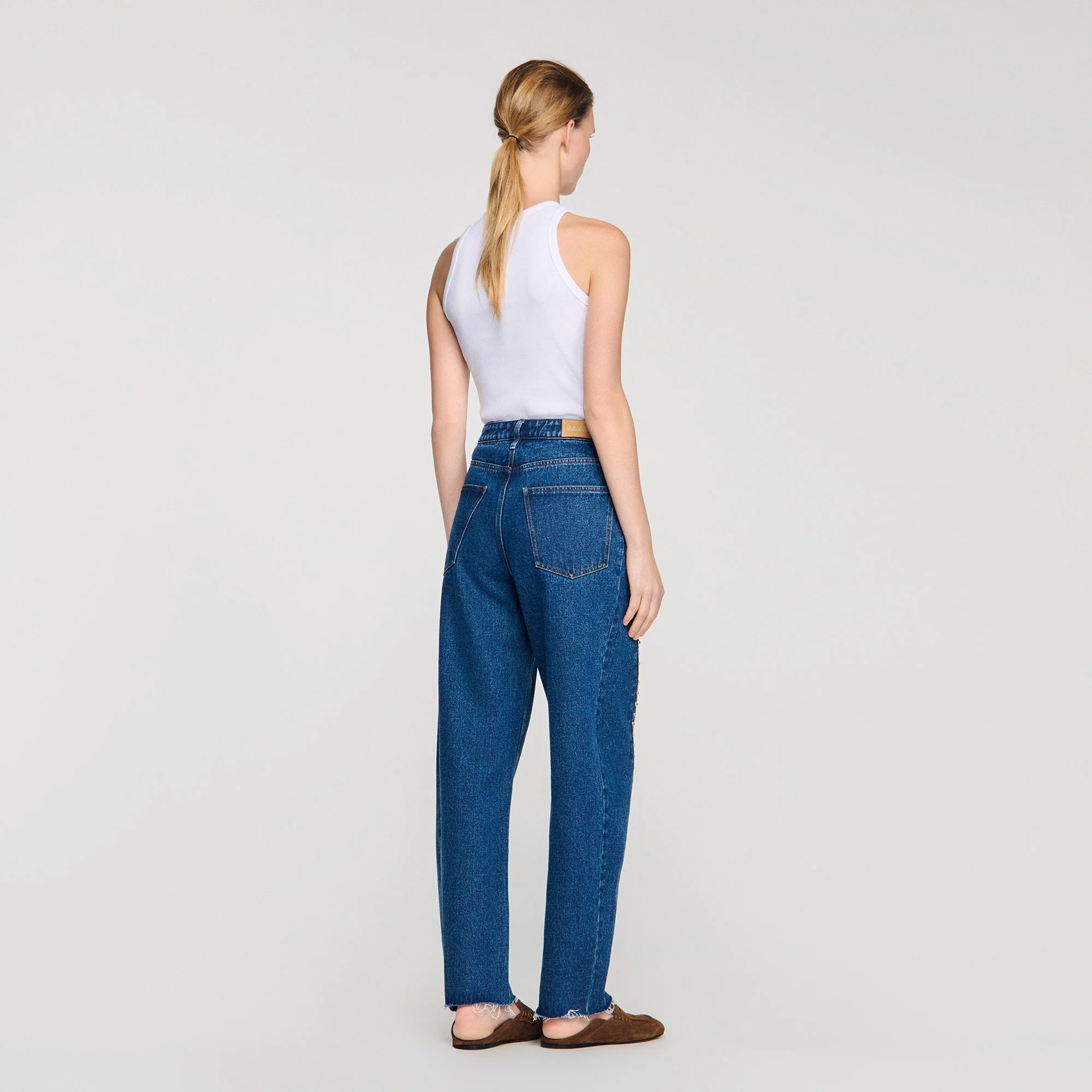 Tomy Rhinestone Barrel Jeans Blue Jean - Image 5