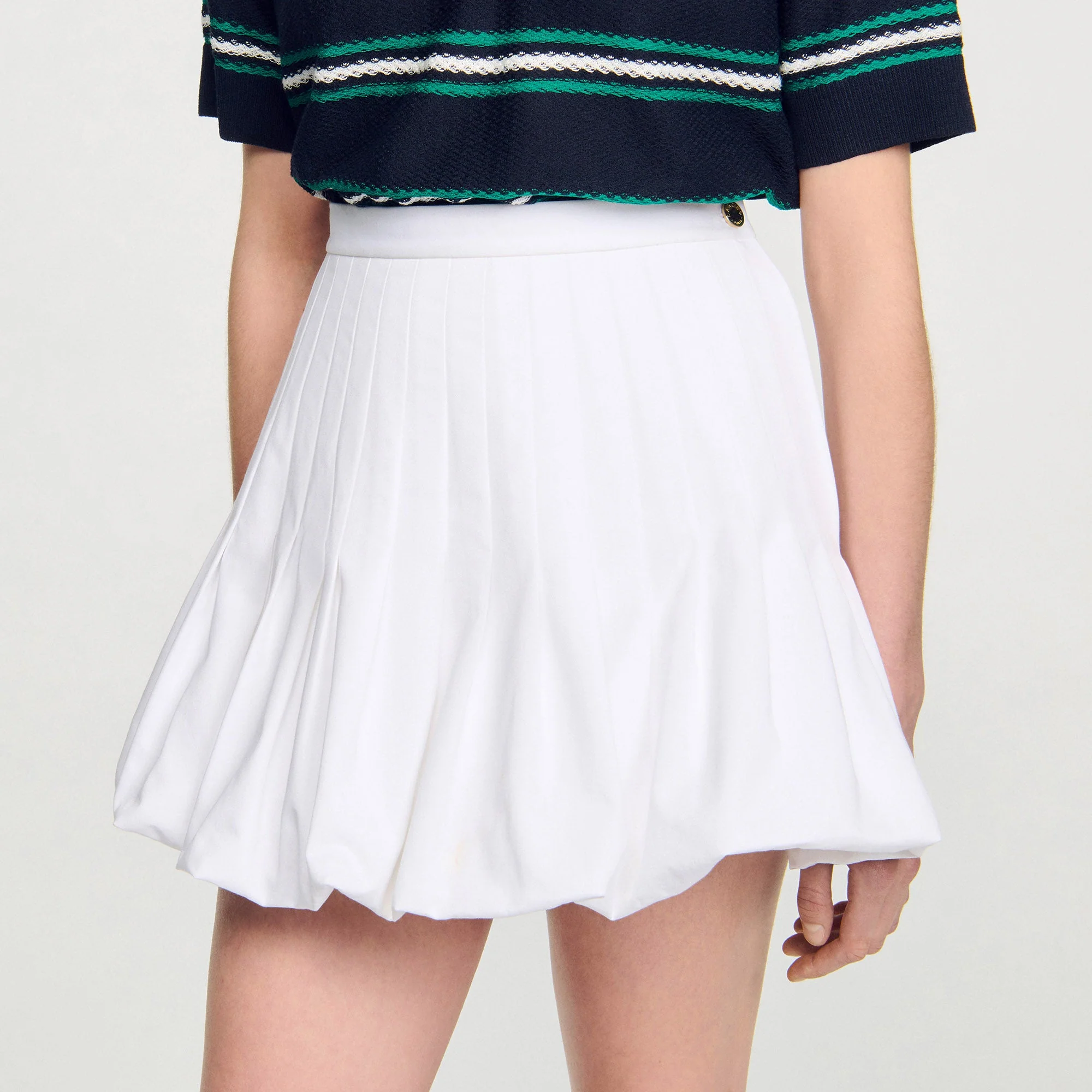Meringue Short Bubble Skirt White - Image 5
