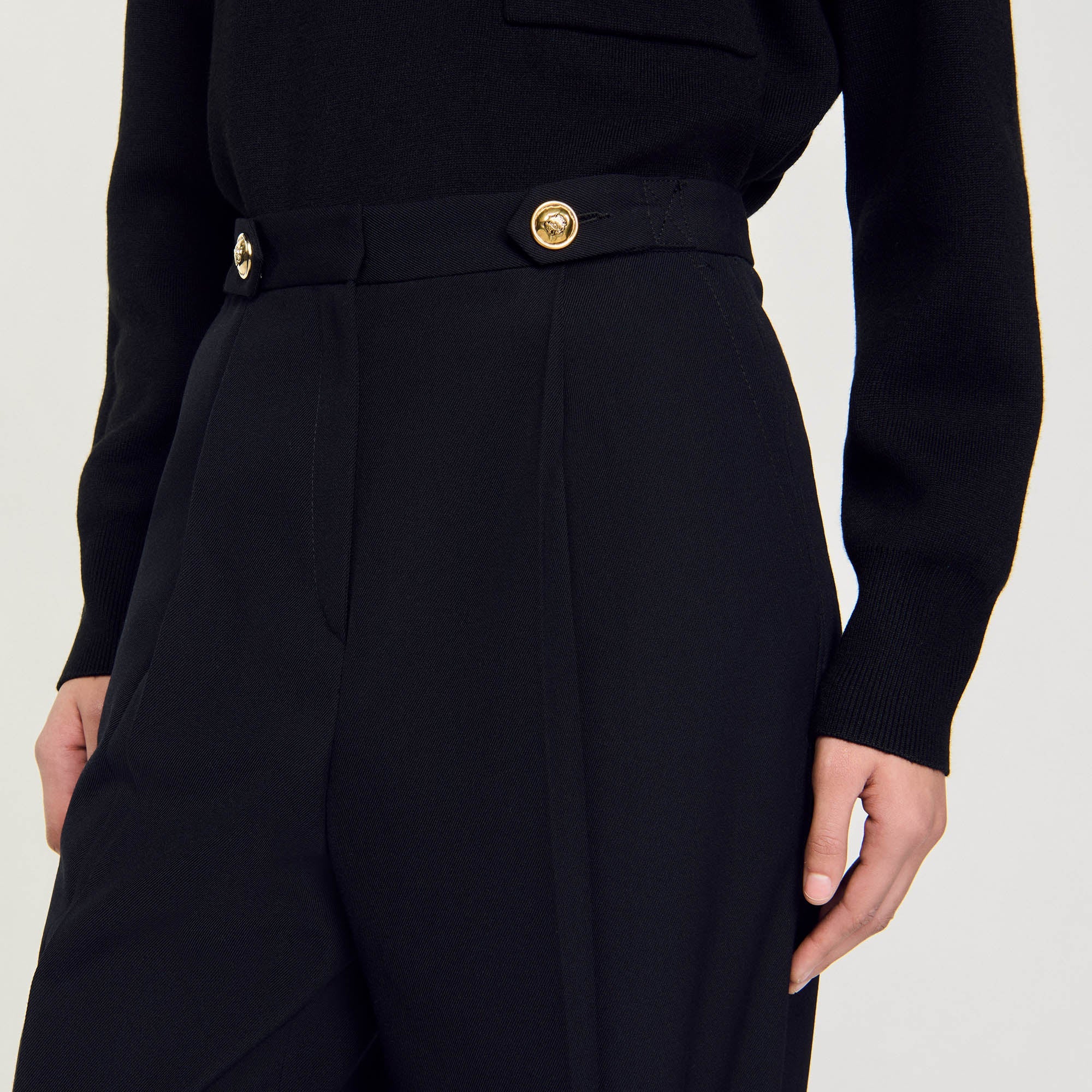 Tosca Straight-Leg Trousers Black - Image 3