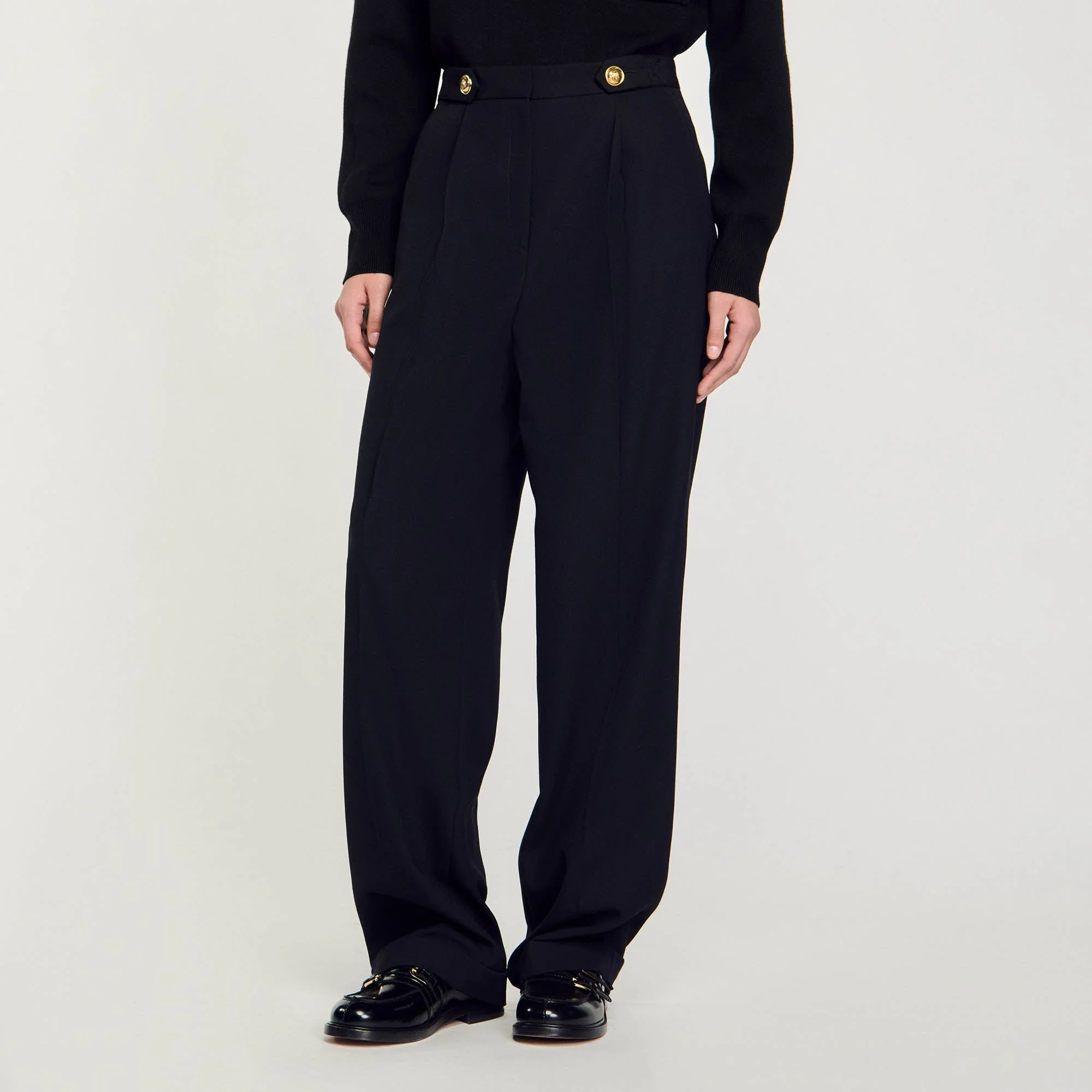 Tosca Straight-Leg Trousers Black - Image 4