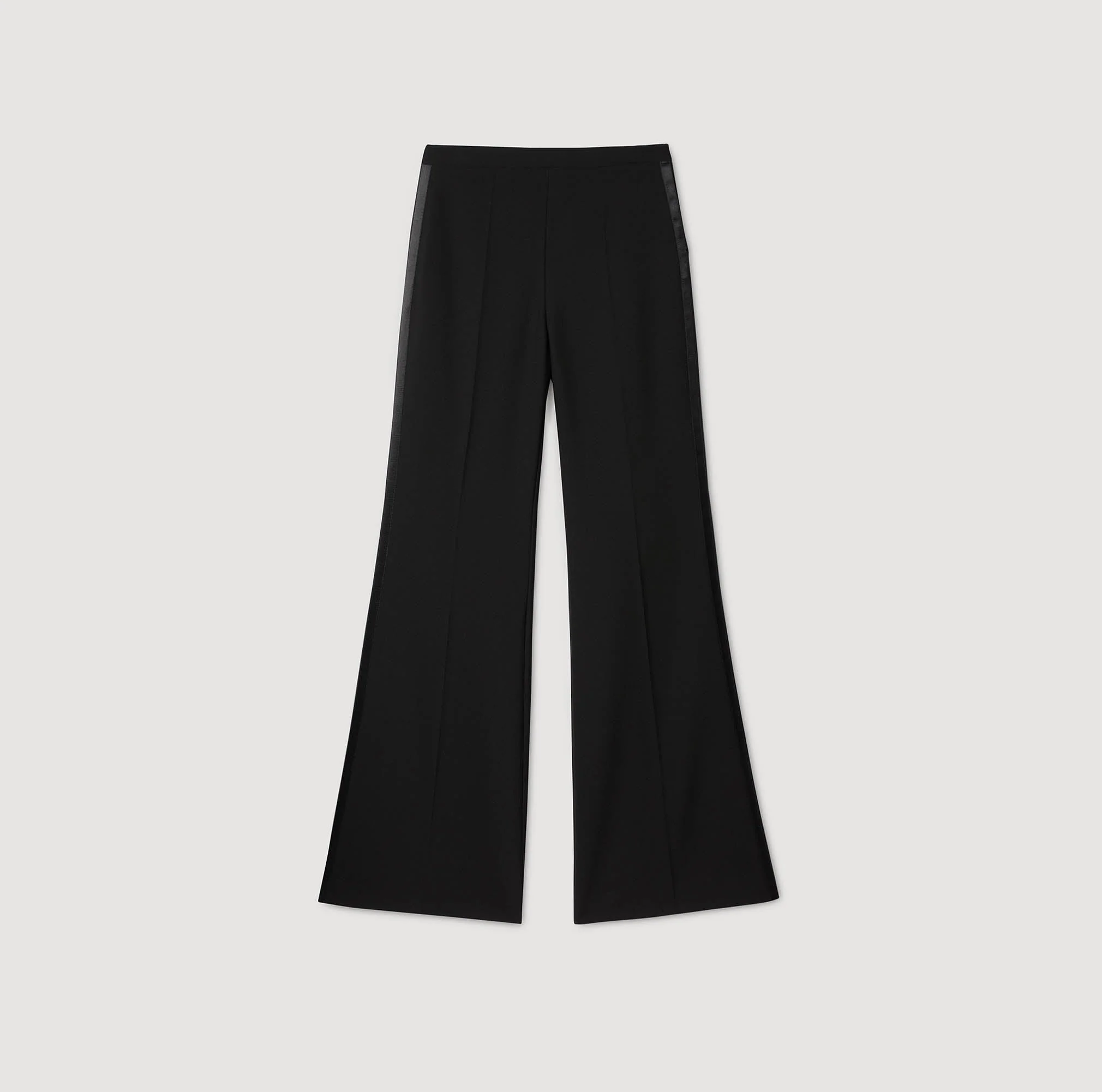 Manhattan Satin Stripe Suit Trousers Black - Image 6