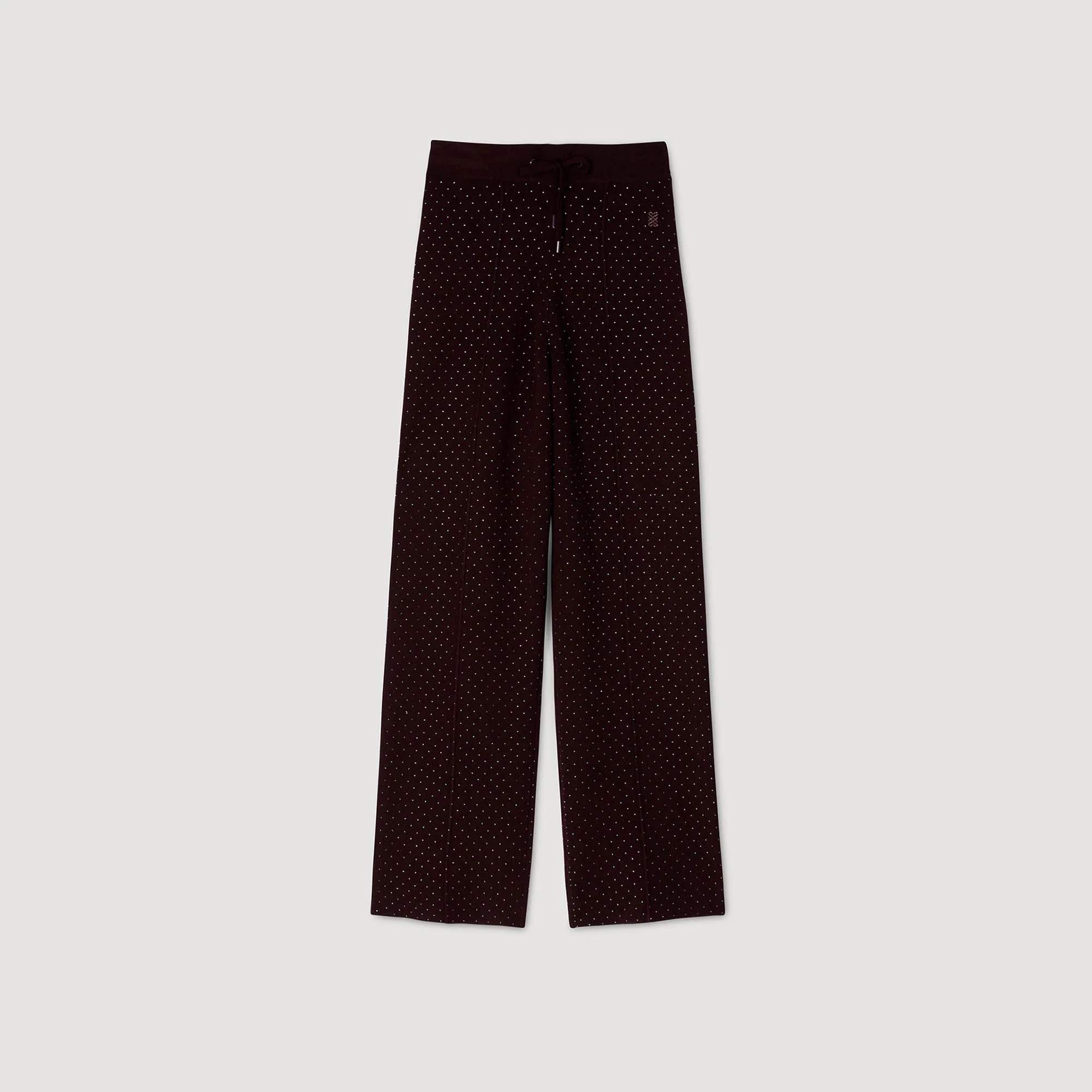 Vadim Knit Rhinestone-Covered Trousers Light Purple - Image 6