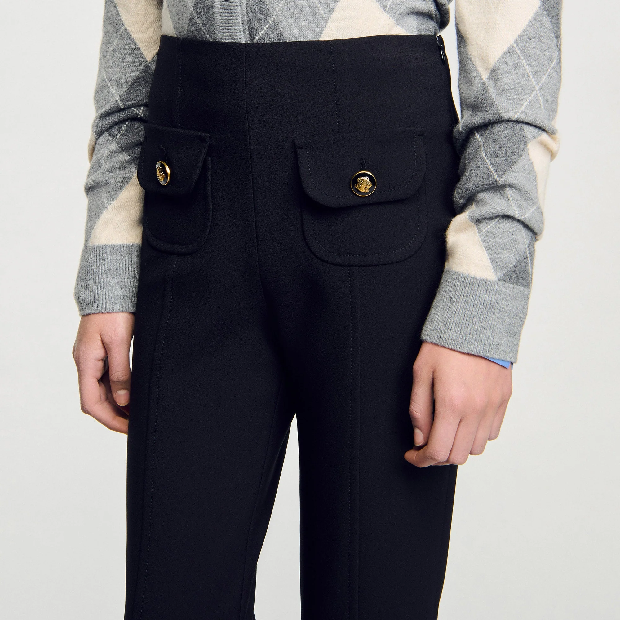 Adenio Capri Trousers Black - Image 4