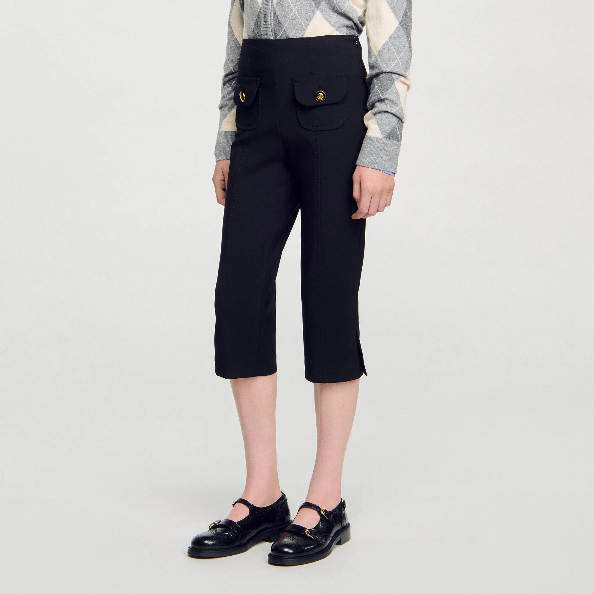 Adenio Capri Trousers Black - Image 5