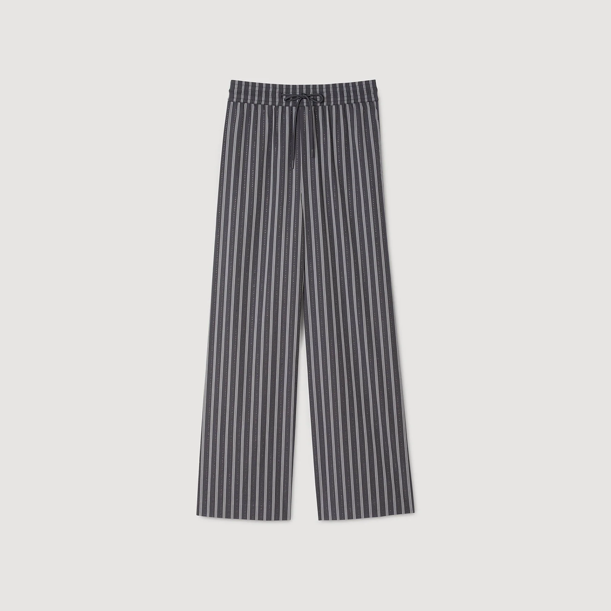 Wightfall Striped Rhinestone Trousers Grey - Image 6