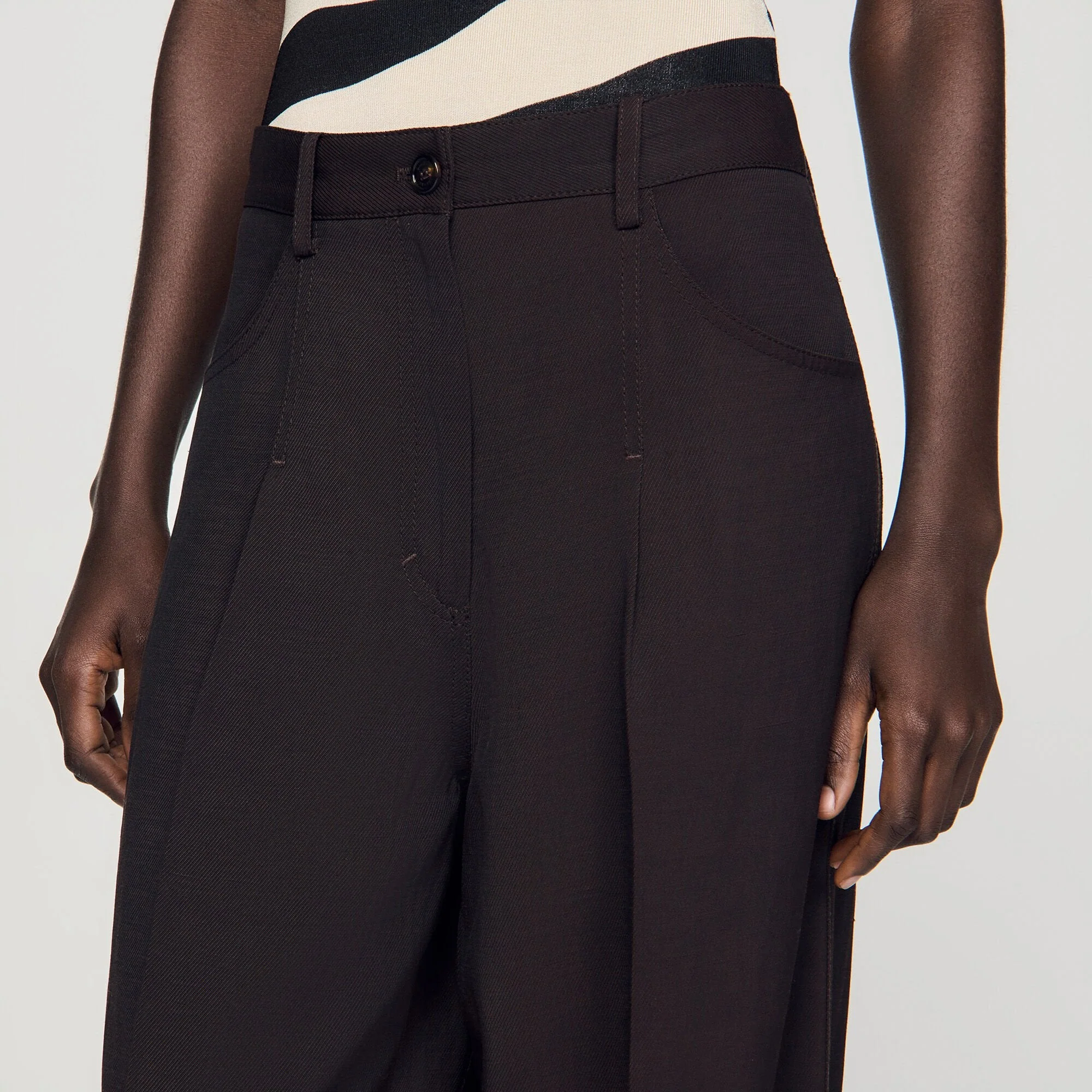 Desire Wide-Leg Trousers Brown - Image 3