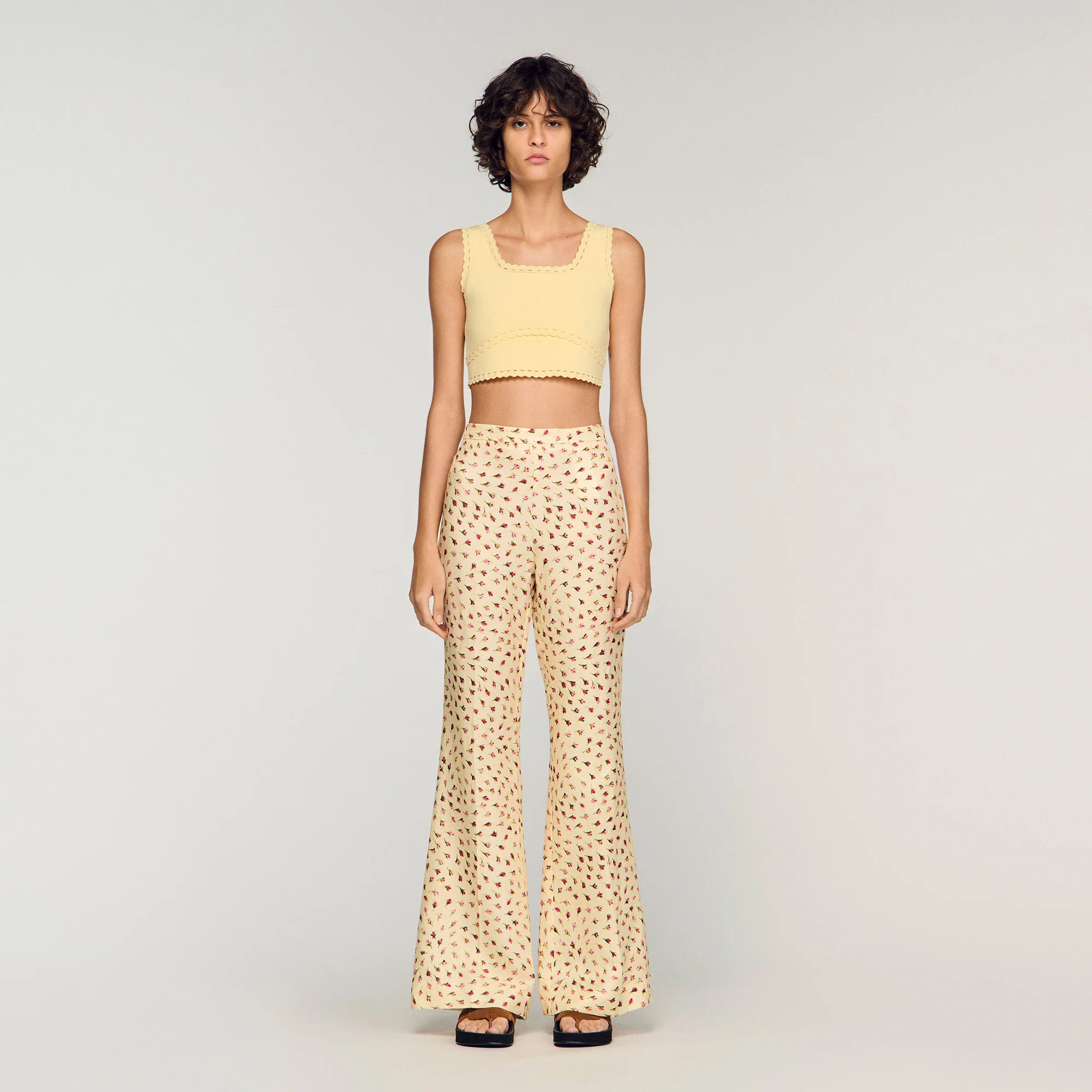 Sole Floral Trousers Butter / Pink - Image 2
