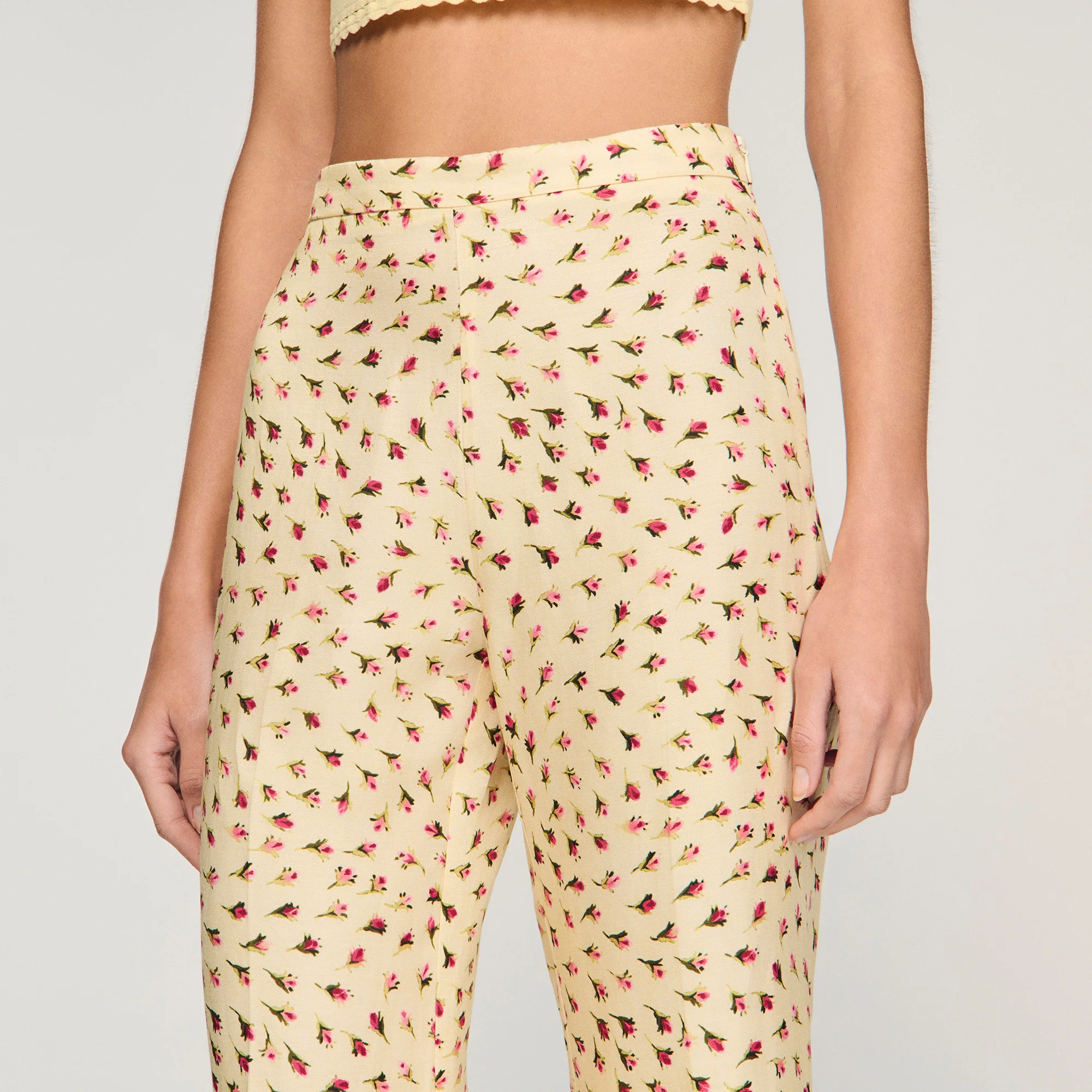 Sole Floral Trousers Butter / Pink - Image 3