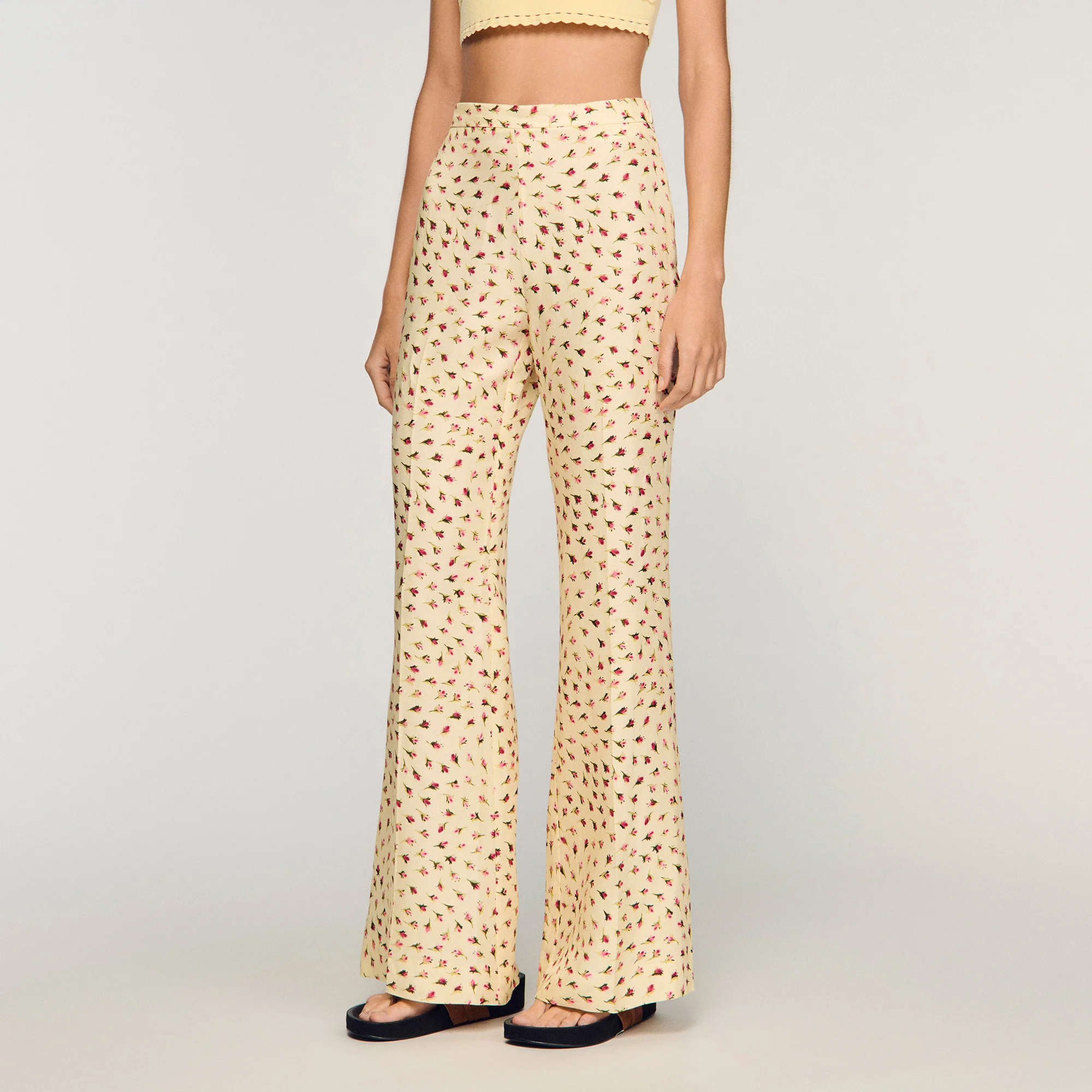 Sole Floral Trousers Butter / Pink - Image 4