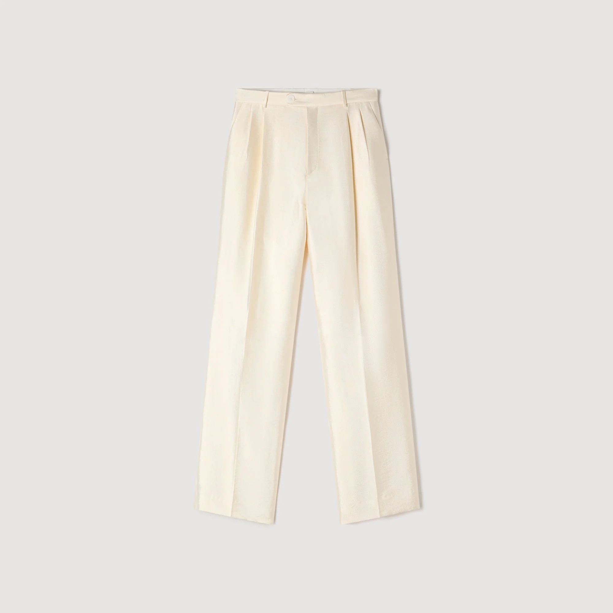 Myrel Satin Trousers Cream - Image 6