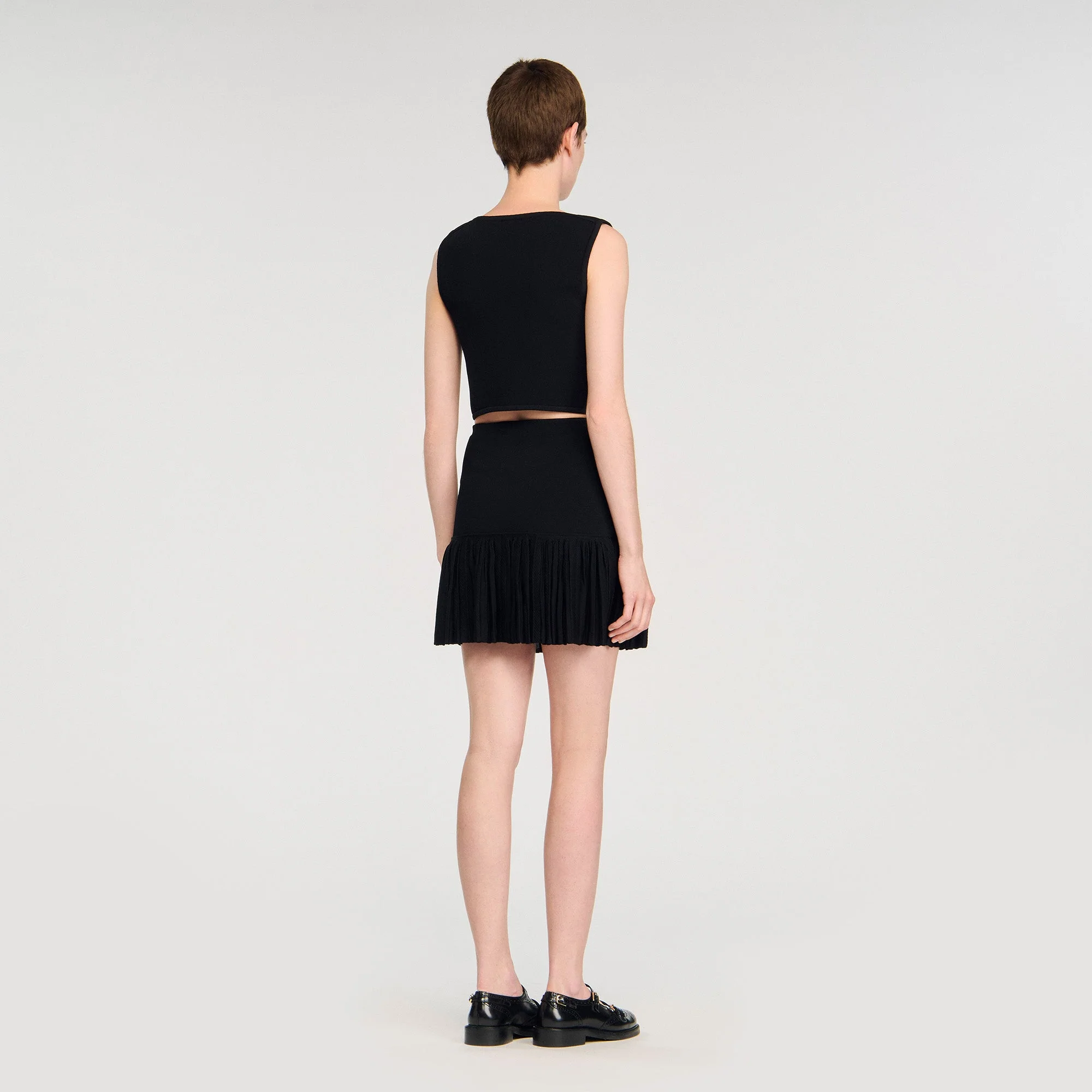 Tal Cropped Knit Sweater Black - Image 3