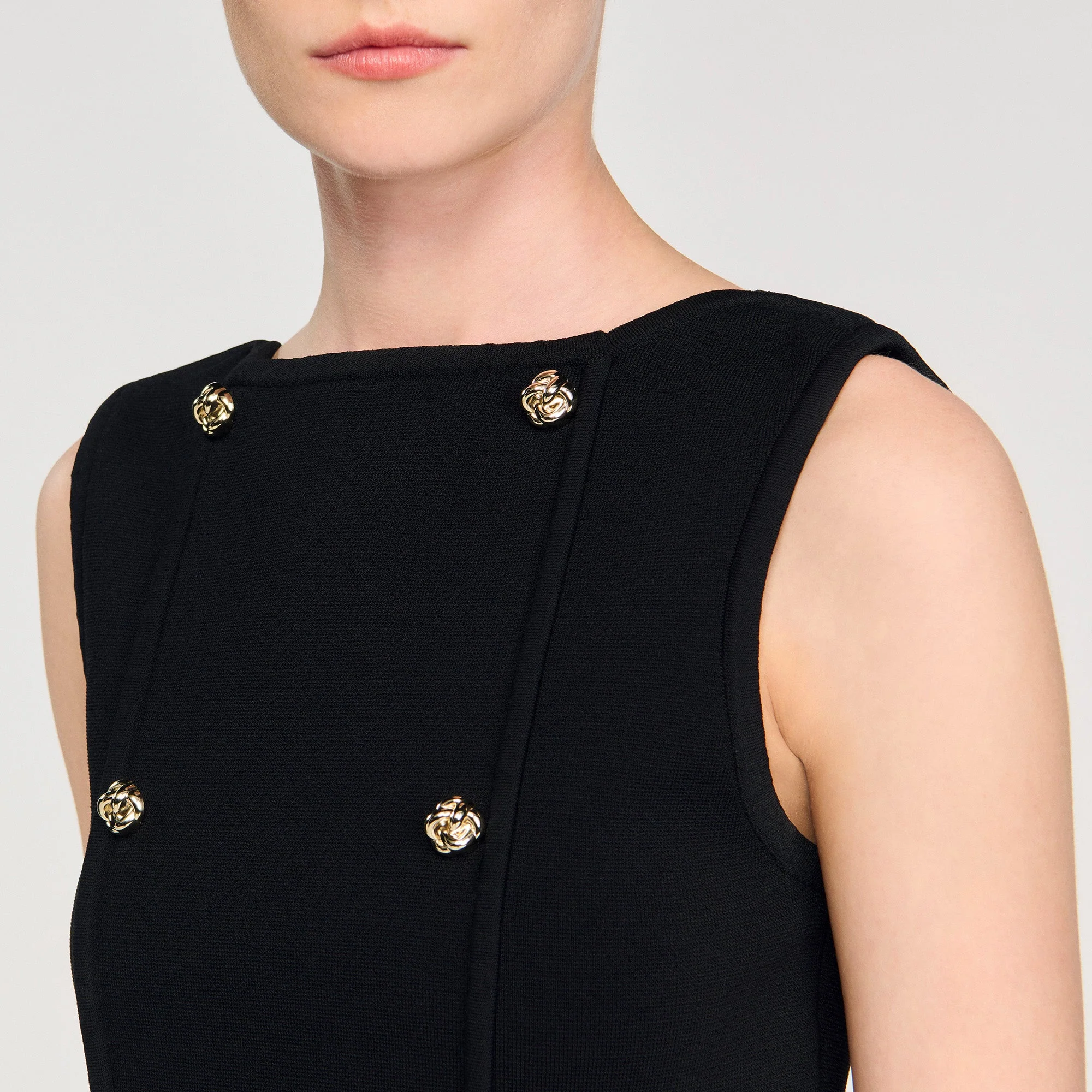 Tal Cropped Knit Sweater Black - Image 5