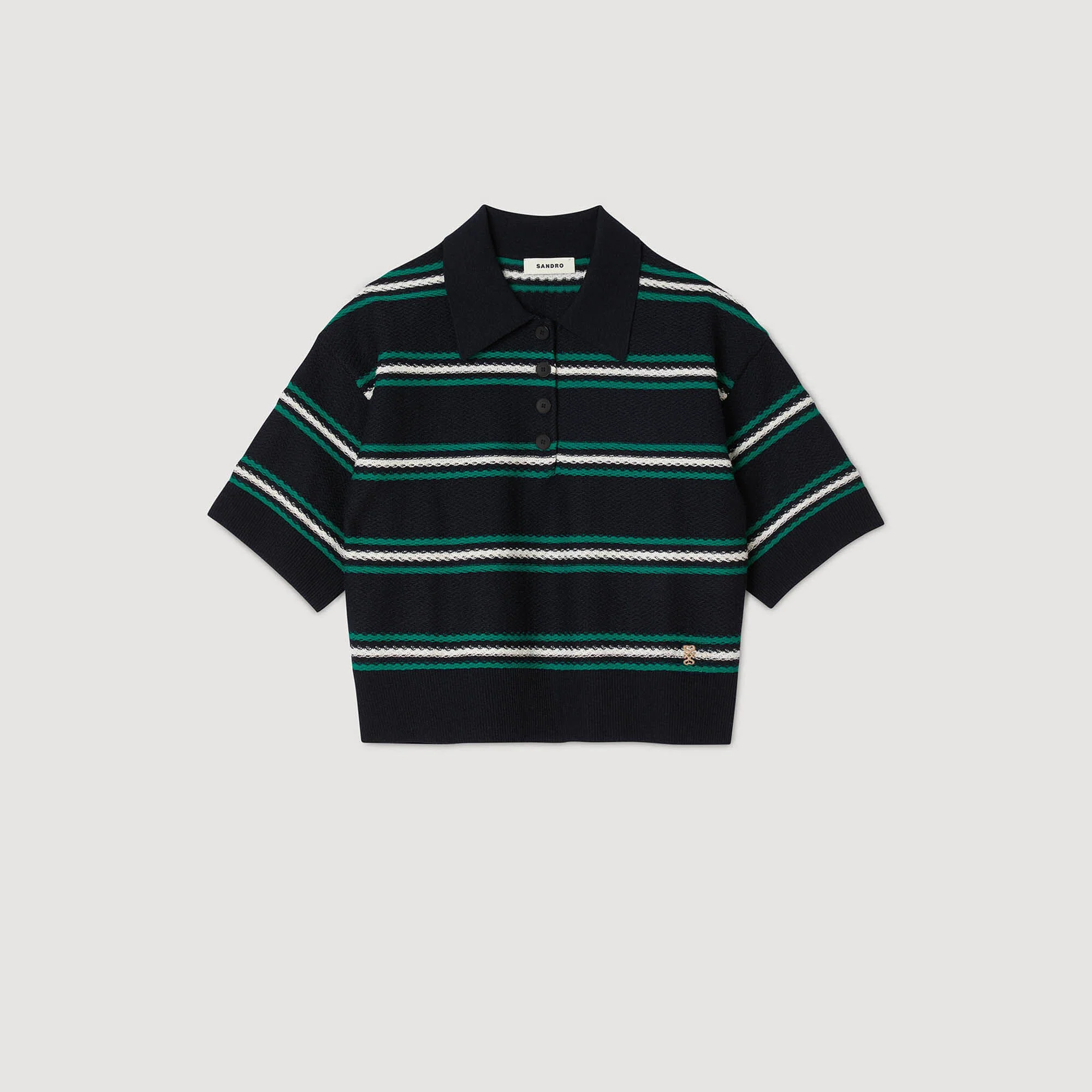 Grimaud Polo-Neck Jumper Navy Blue - Image 6