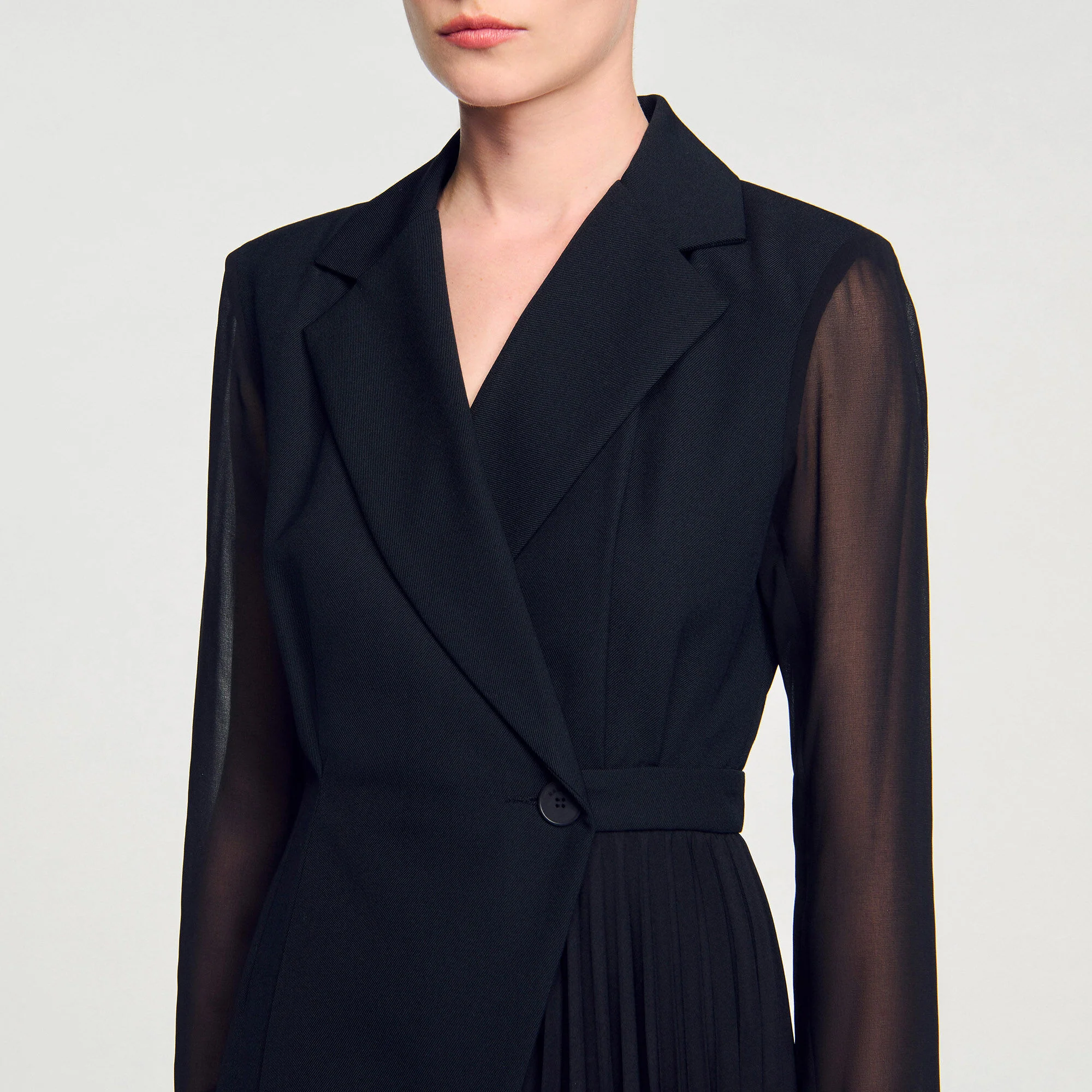 Lilela Wraparound Dress Black - Image 3