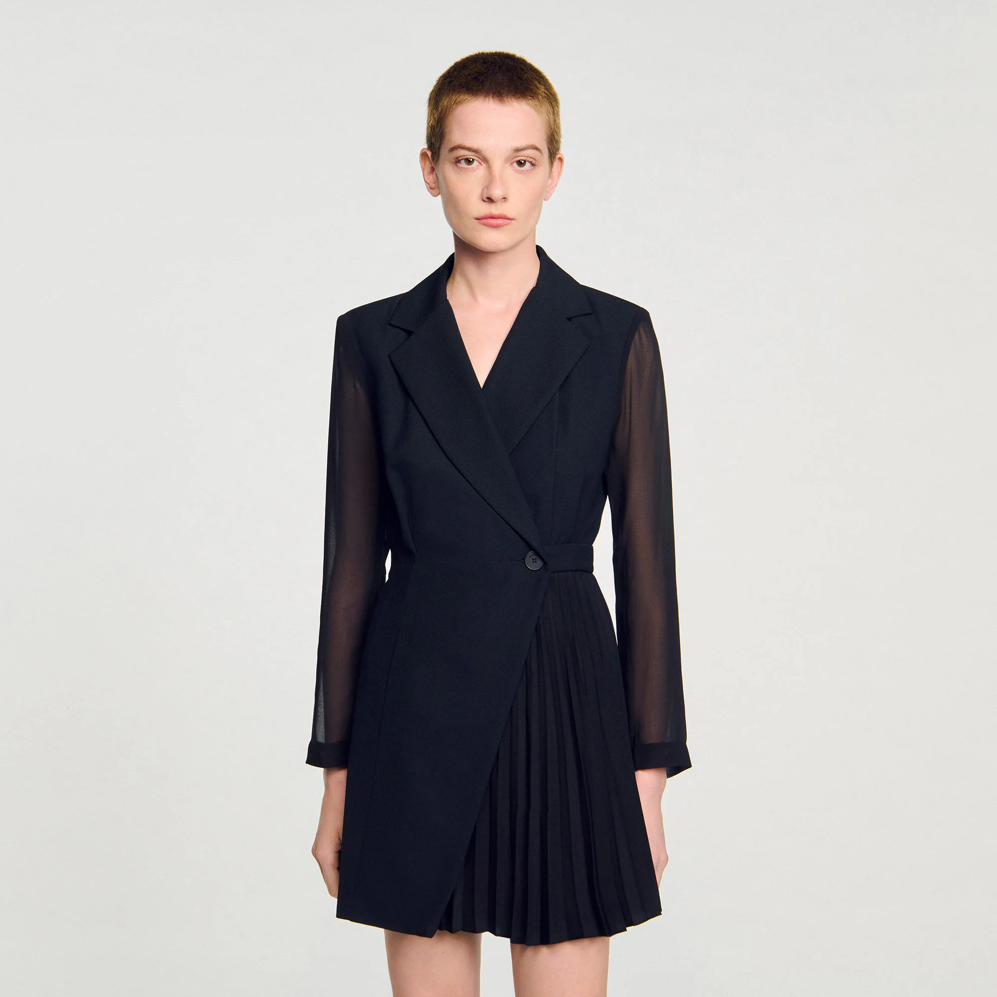 Lilela Wraparound Dress Black - Image 4