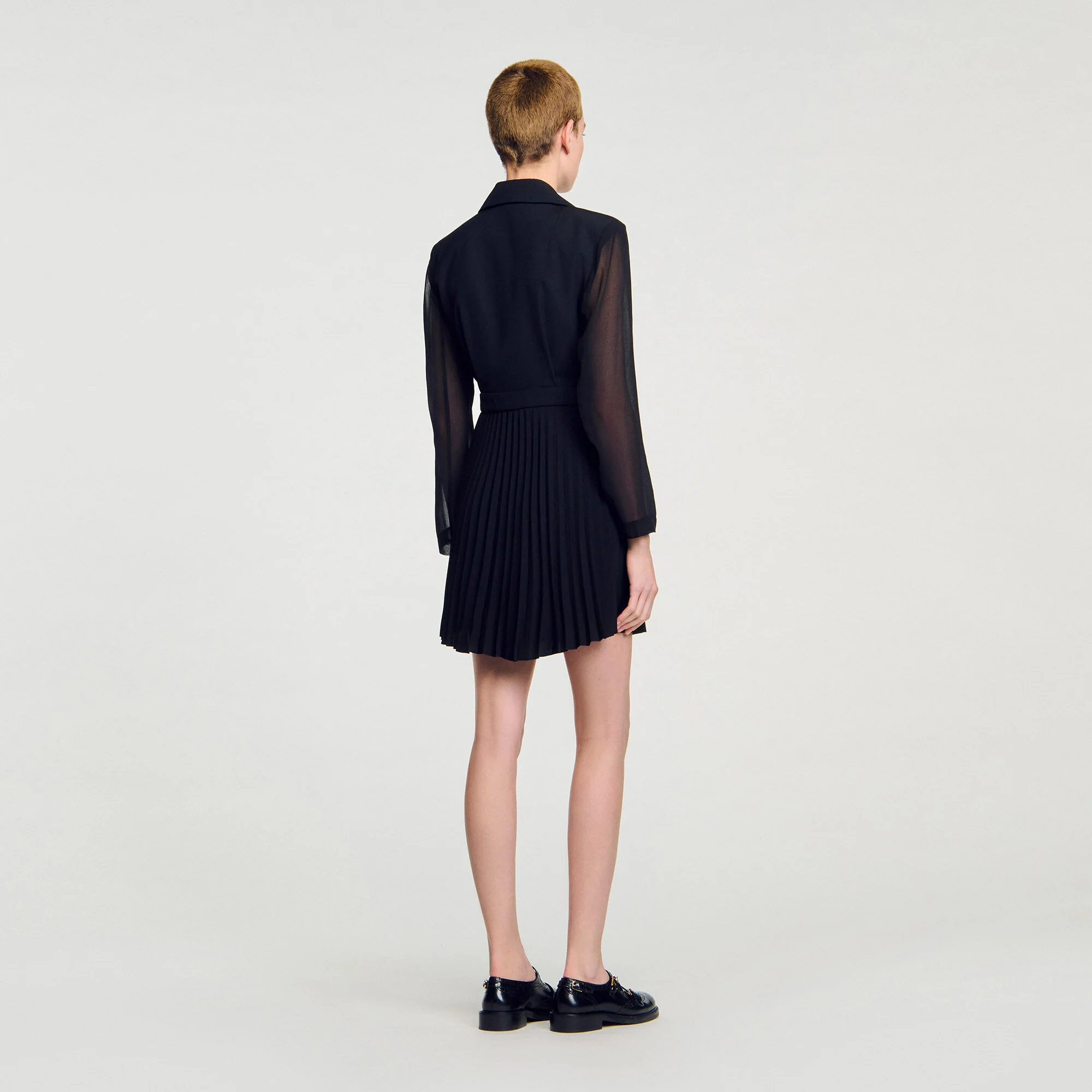 Lilela Wraparound Dress Black - Image 5