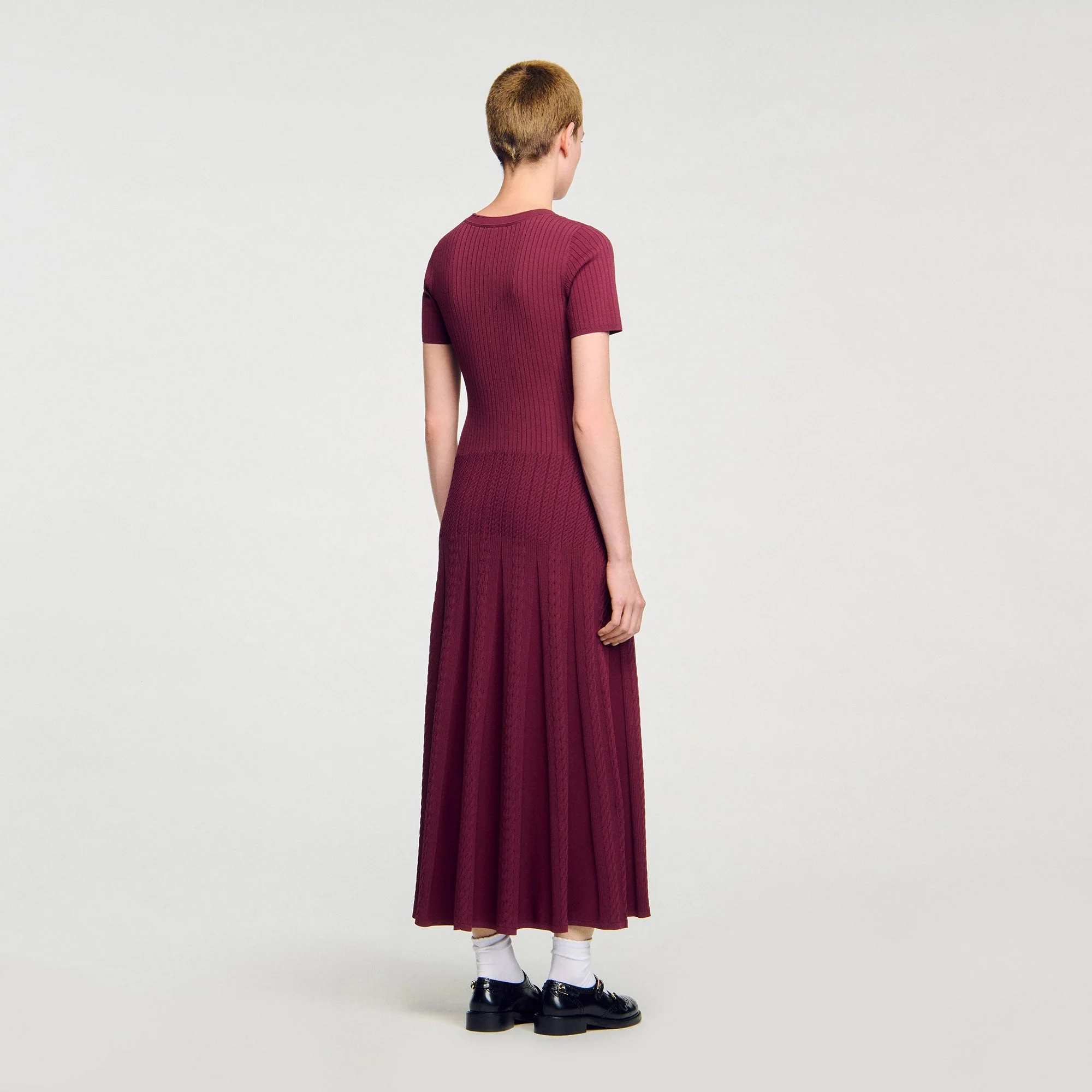 Milla Knit Maxi Dress Bordeaux - Image 5