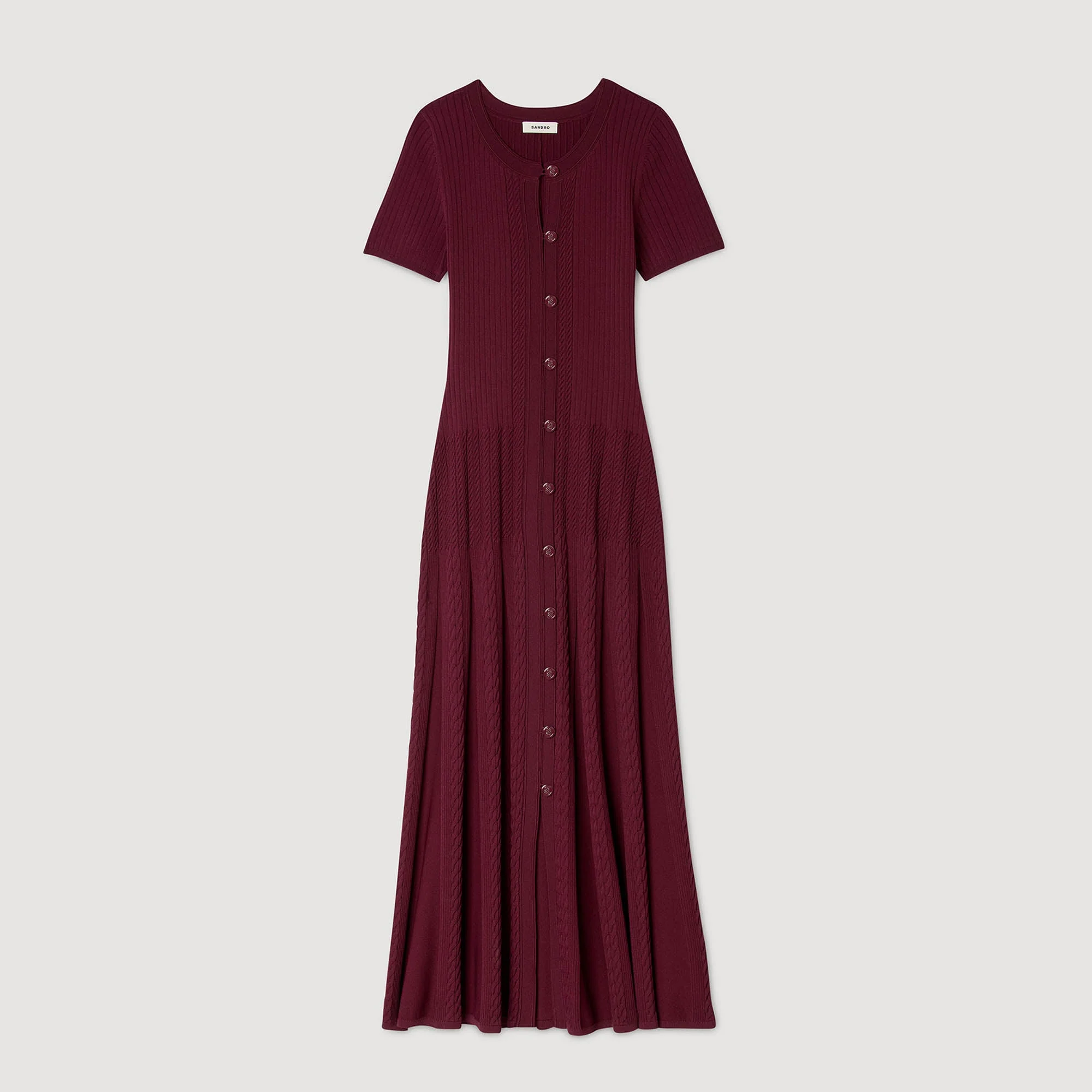 Milla Knit Maxi Dress Bordeaux - Image 6