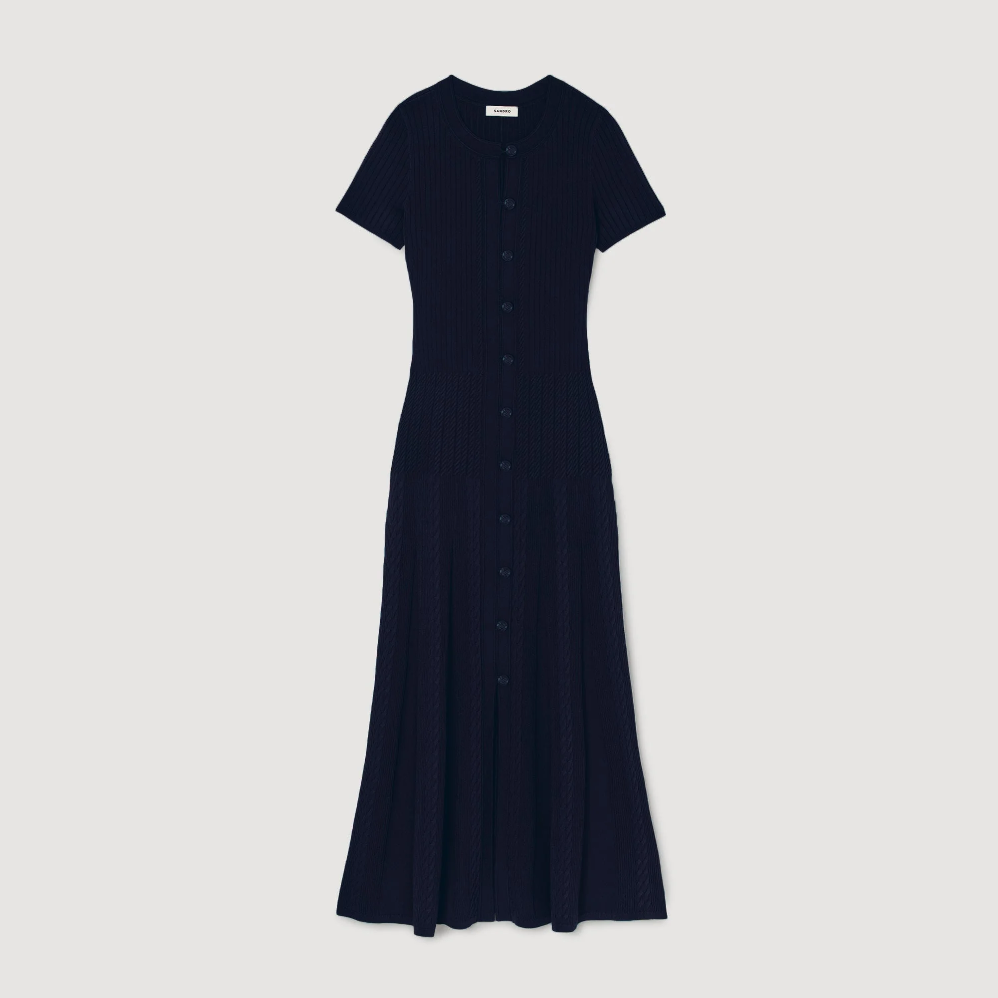 Milla Knit Maxi Dress Navy Blue - Image 6
