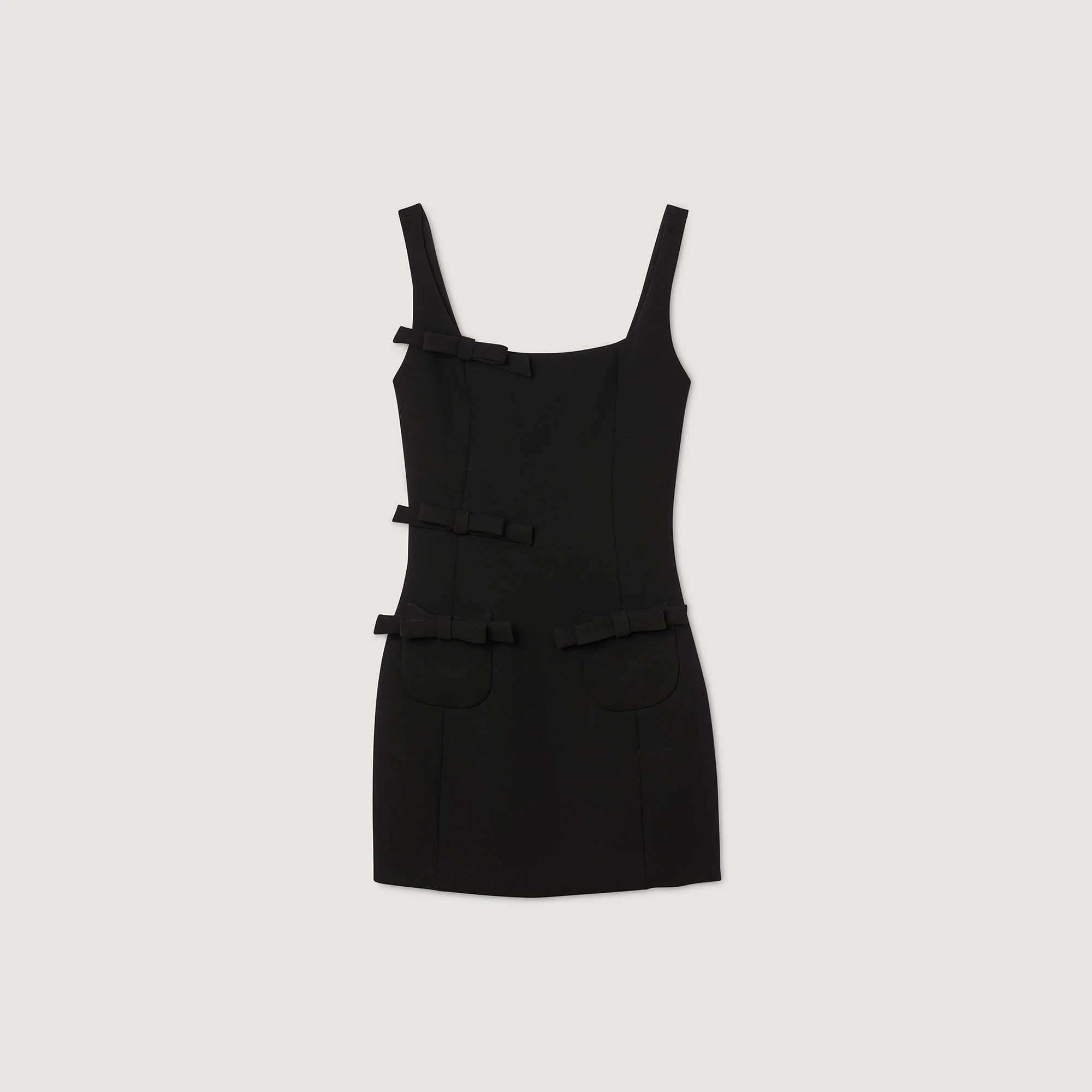 Alessia Short Dress With Bows Black - Image 6