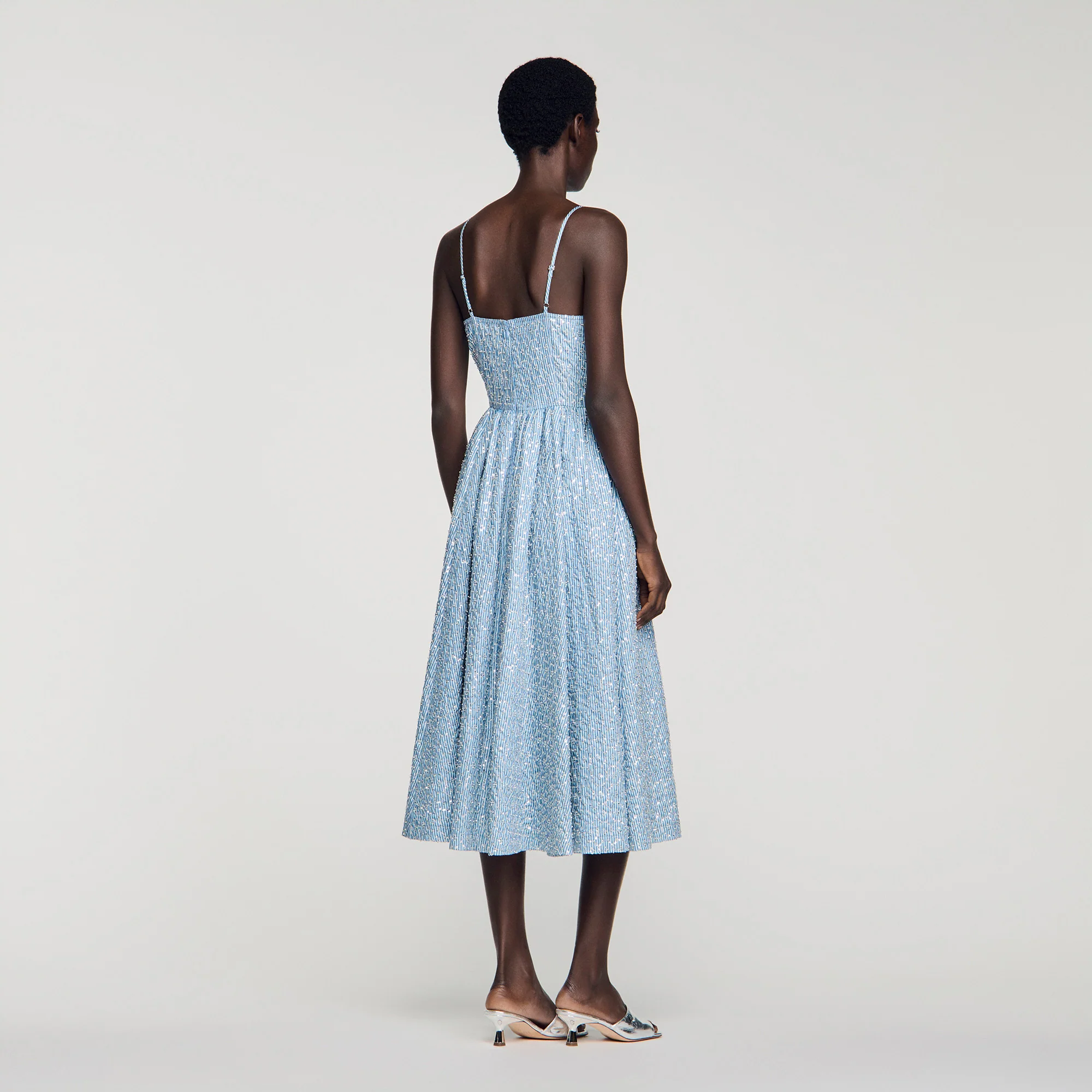 Iseanna Sequined Maxi Dress Blue - Image 3