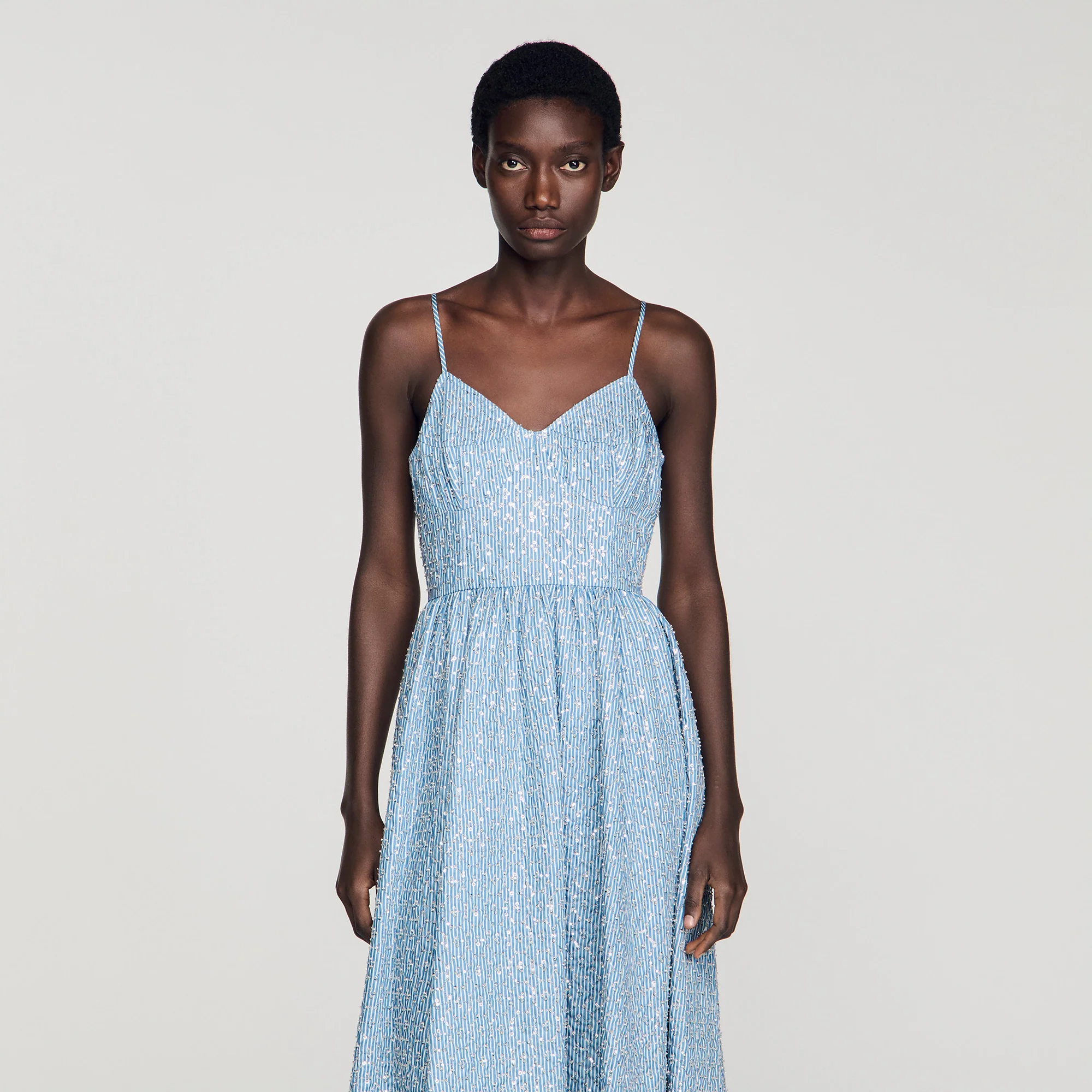Iseanna Sequined Maxi Dress Blue - Image 5