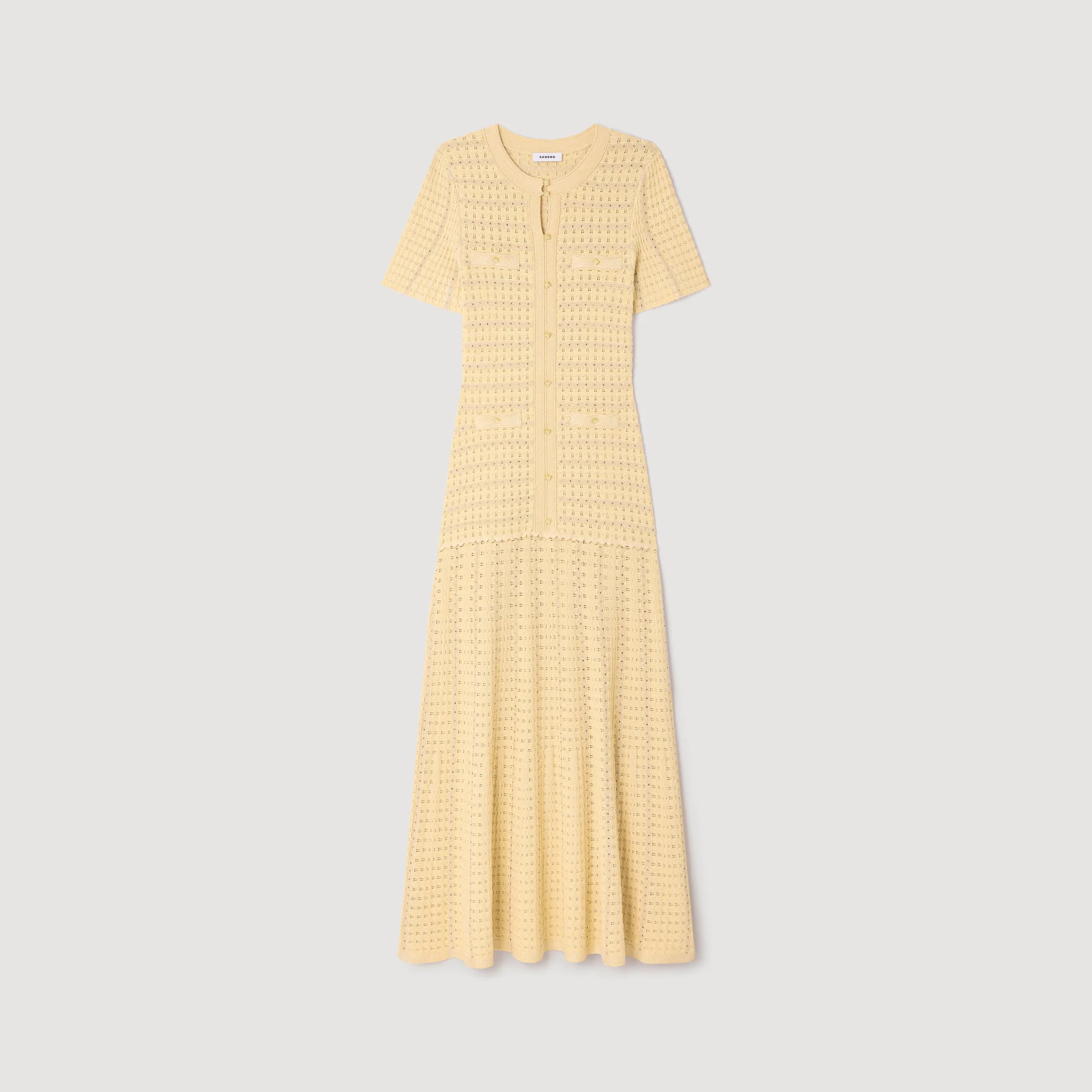 Diane Rhinestone Knit Maxi Dress Gold - Image 6