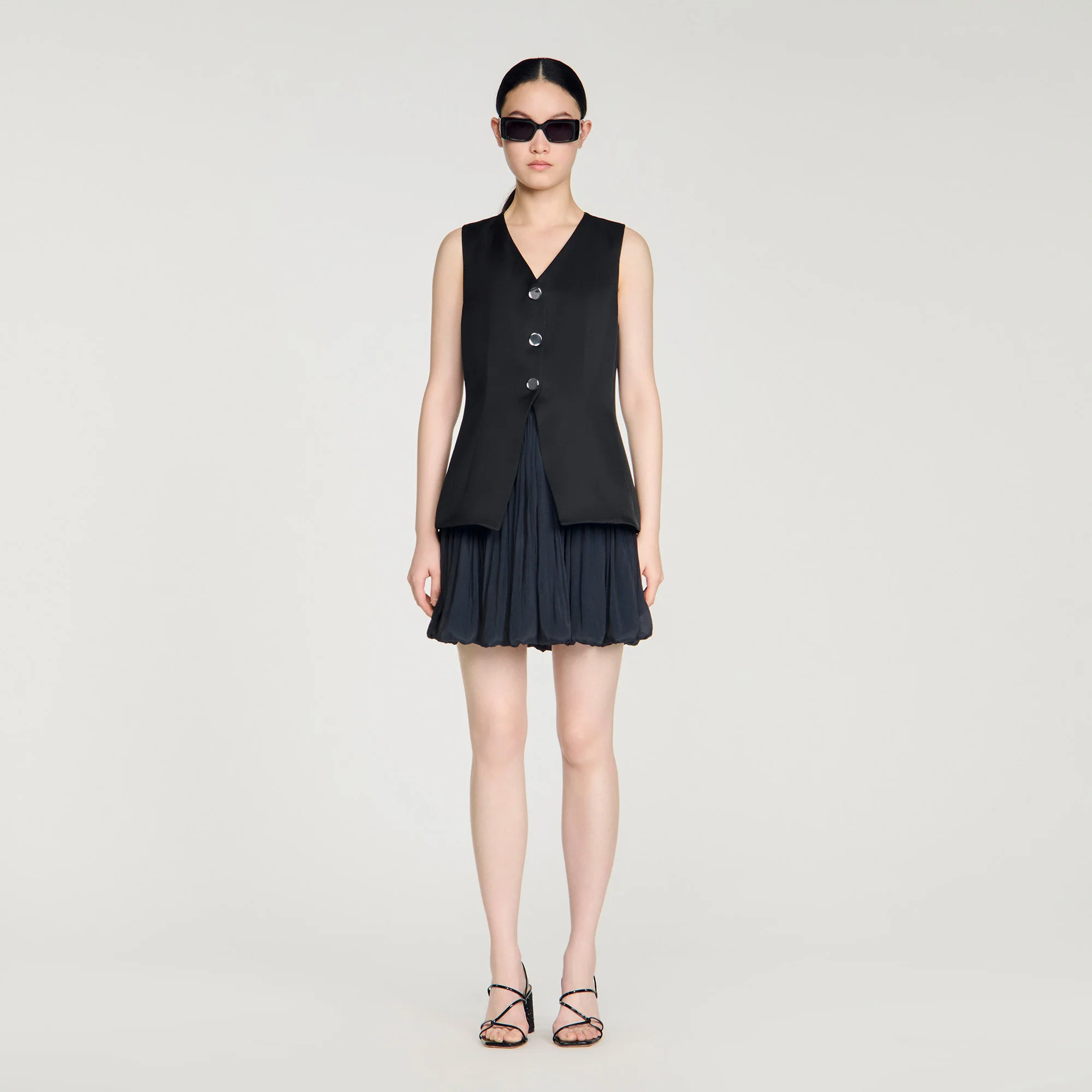 Nilda Short Bubble Dress Black
